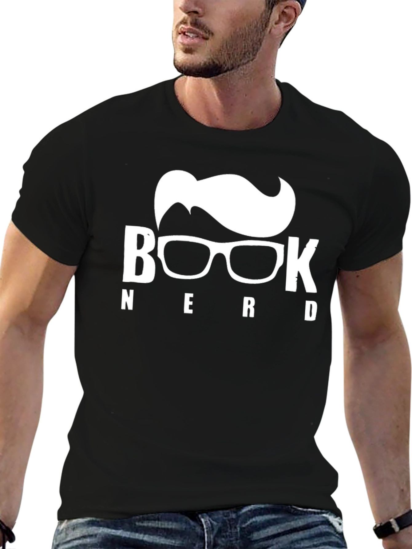 Book Nerd T-Shirt - Black Novelty Tee