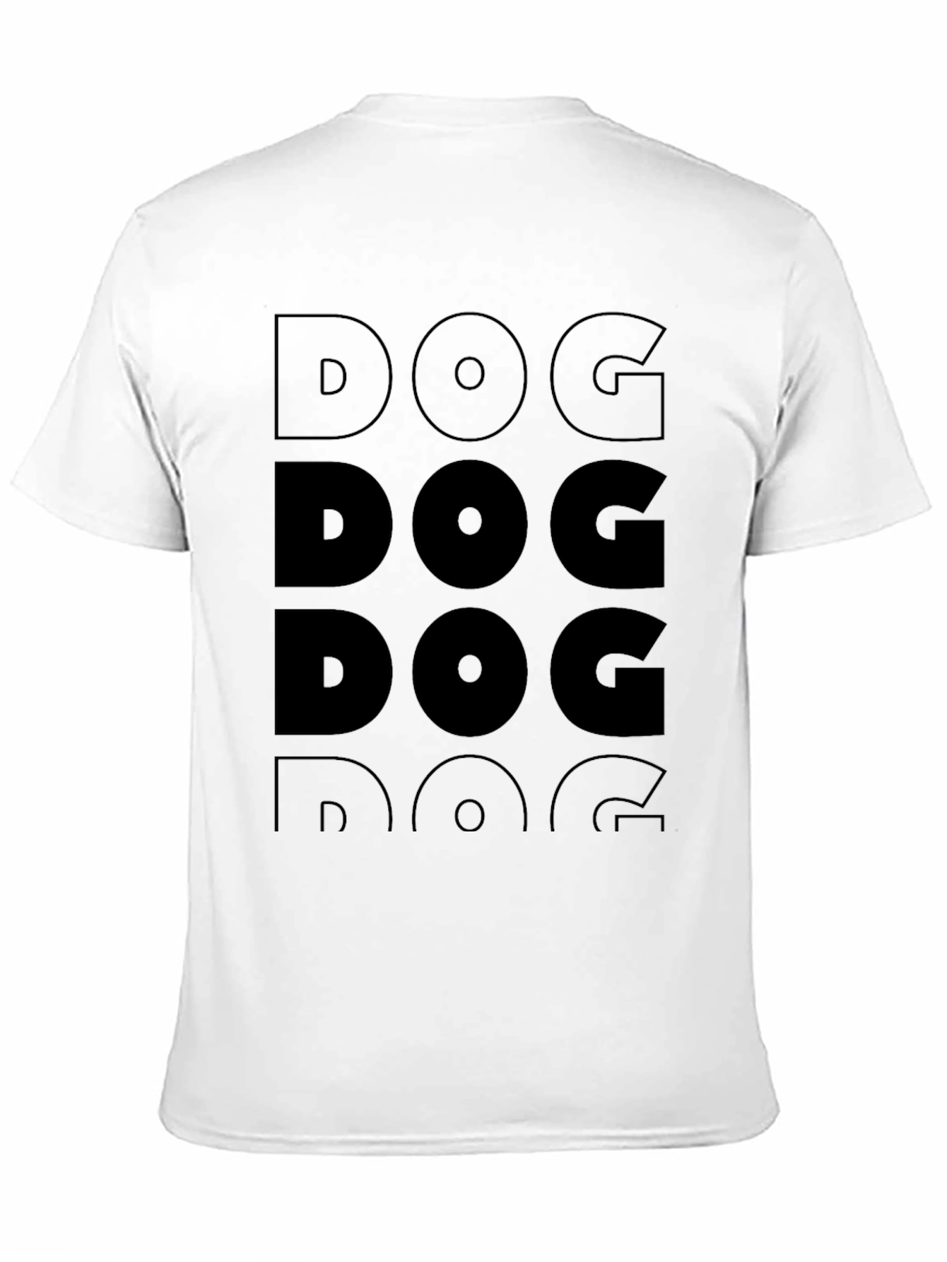 DOG Graphic Print Black T-Shirt