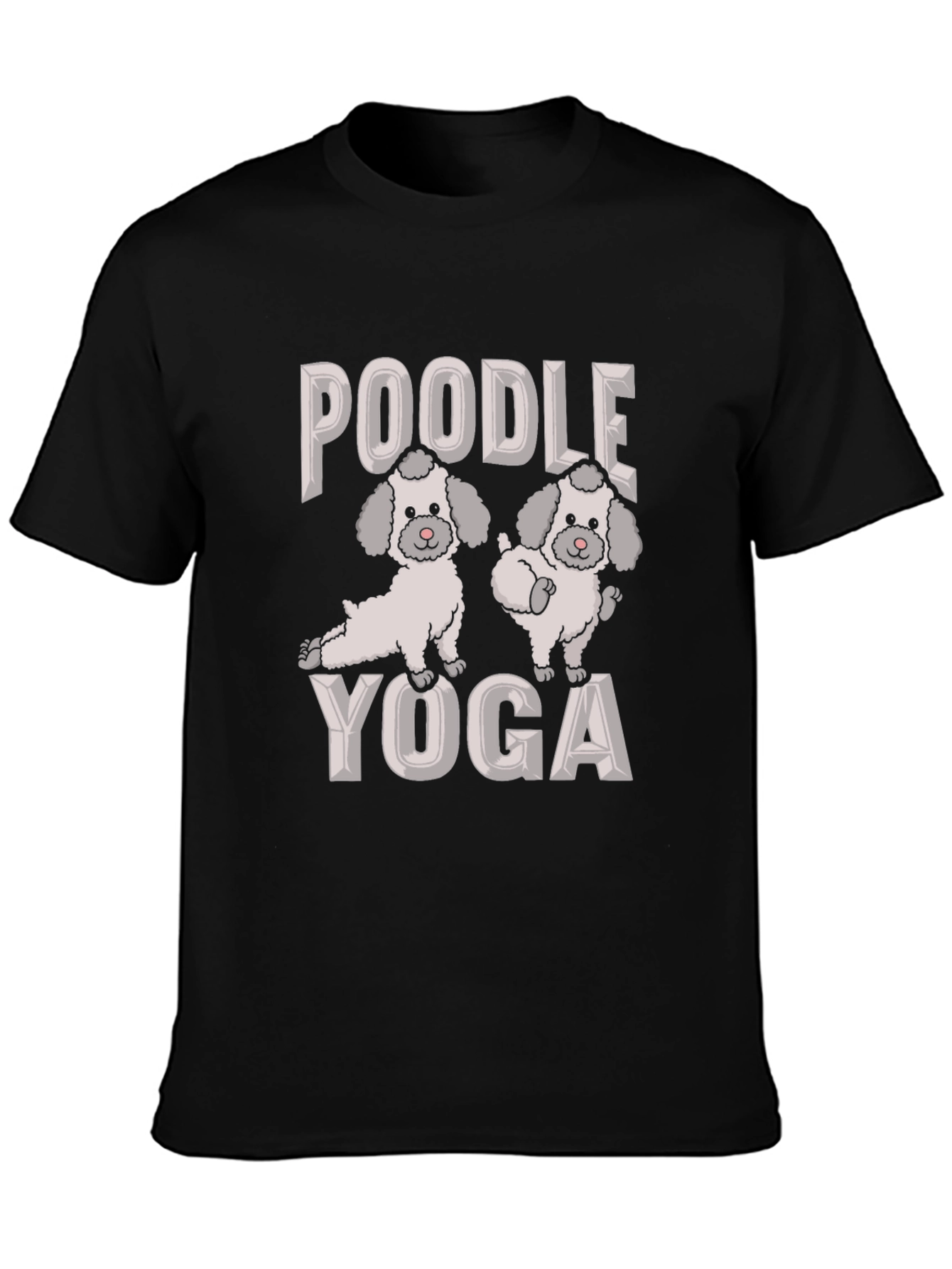 Poodle Yoga Graphic Tee - Cute Dog Lover Shirt
