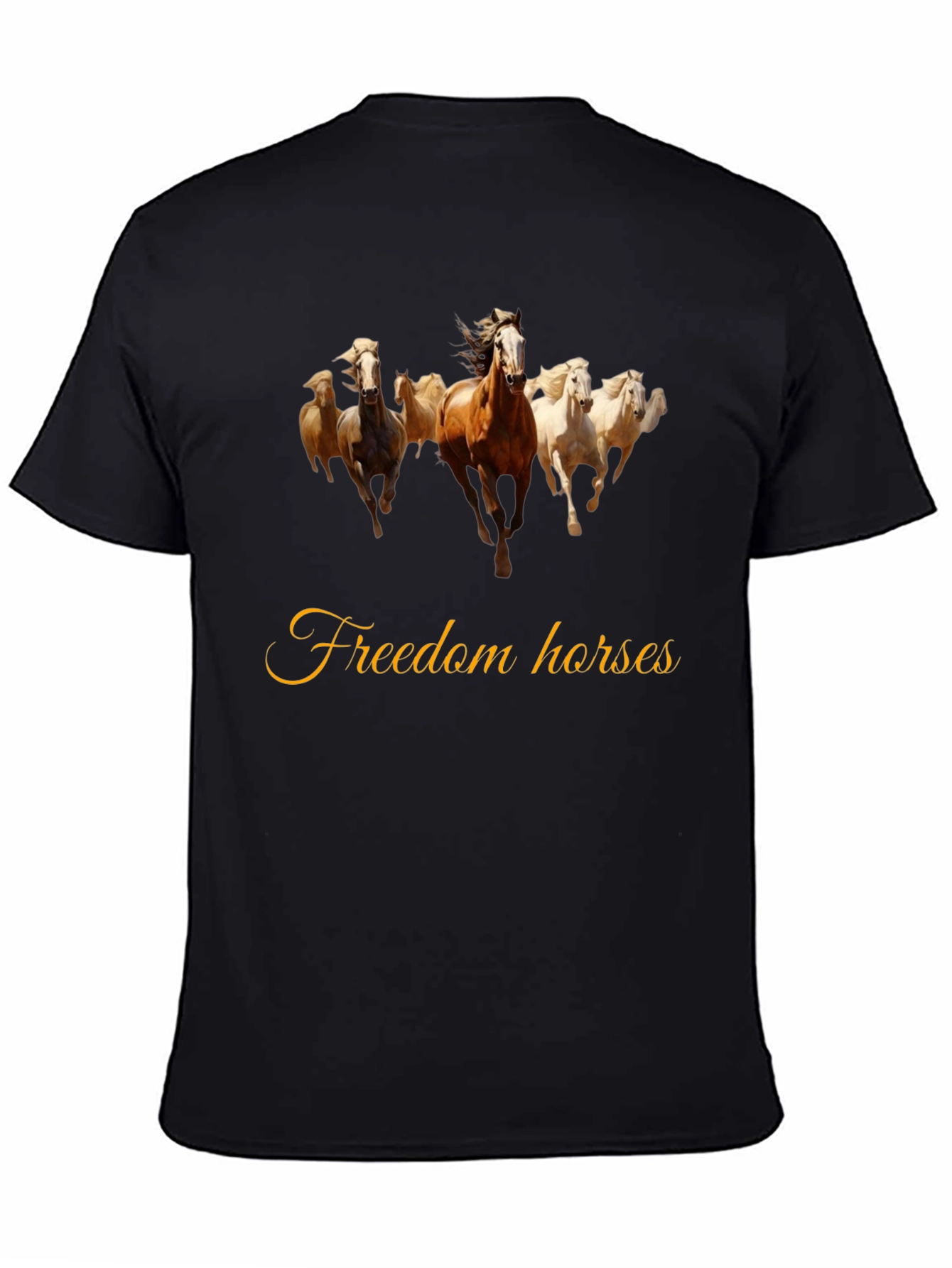 Freedom Horses Black T-Shirt
