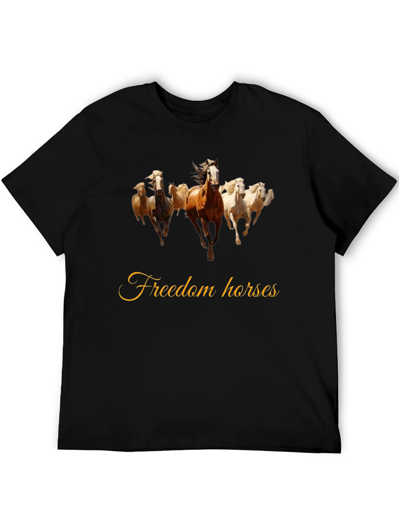 Freedom Horses Black T-Shirt