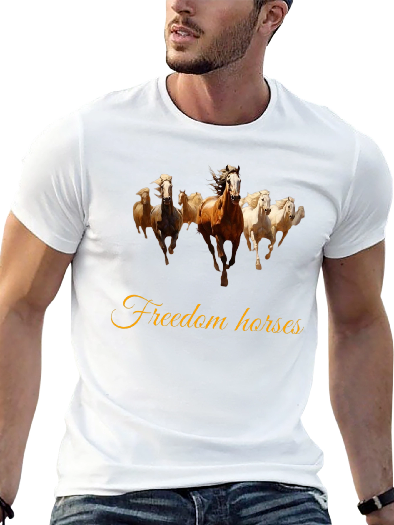 Freedom Horses Black T-Shirt