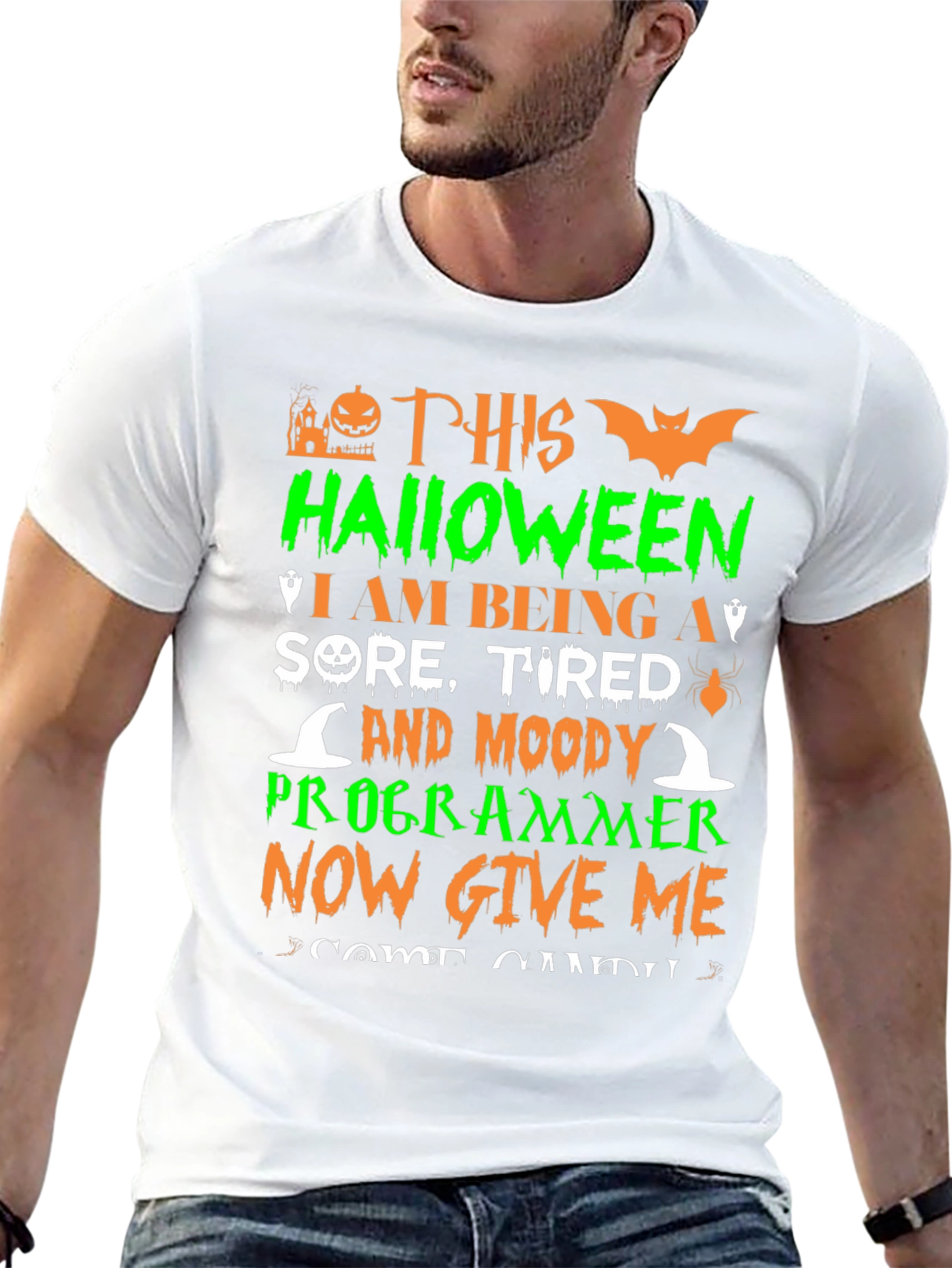 Halloween Programmer T-Shirt - Sore Tired & Moody