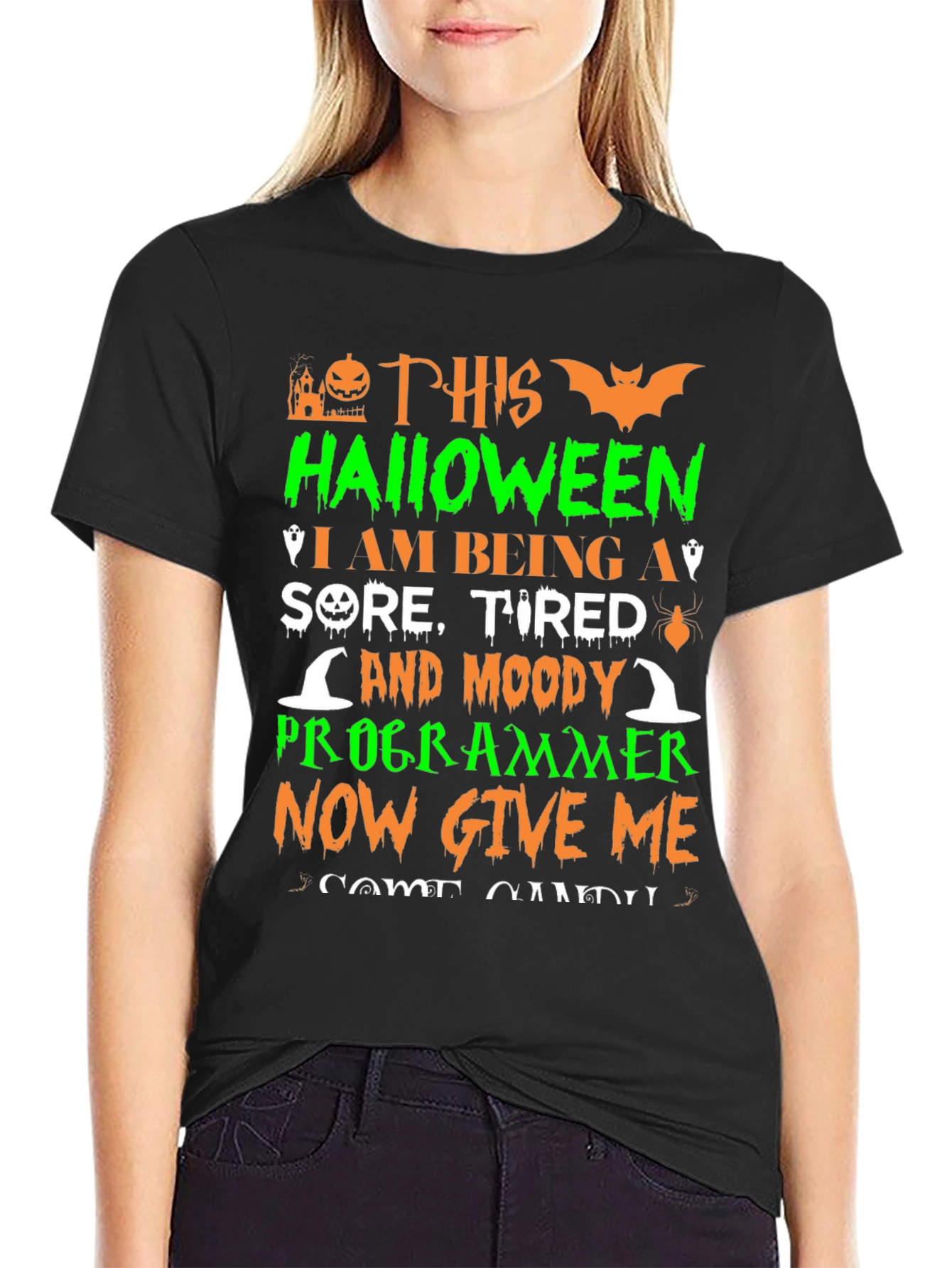 Halloween Programmer T-Shirt - Sore Tired & Moody