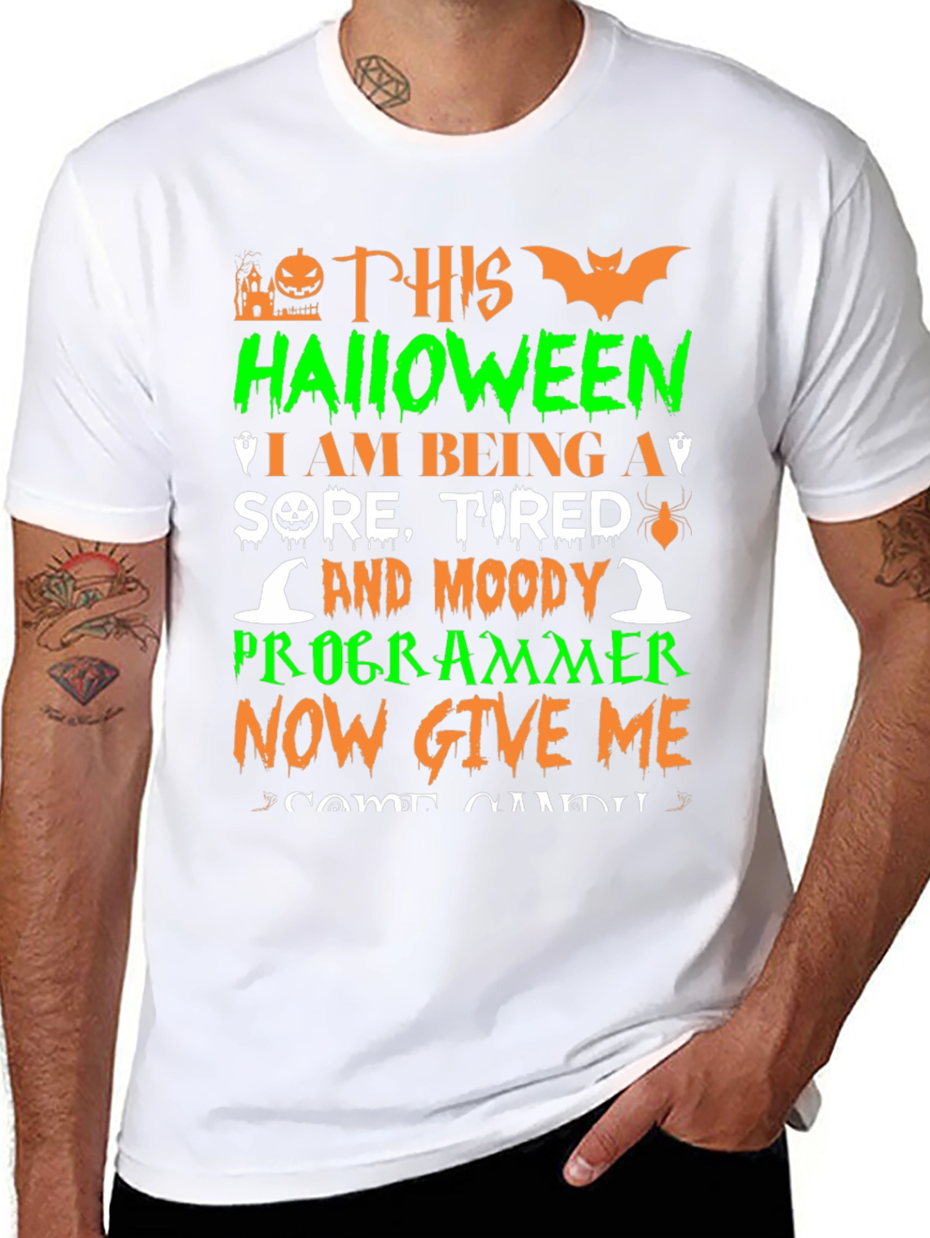 Halloween Programmer T-Shirt - Sore Tired & Moody