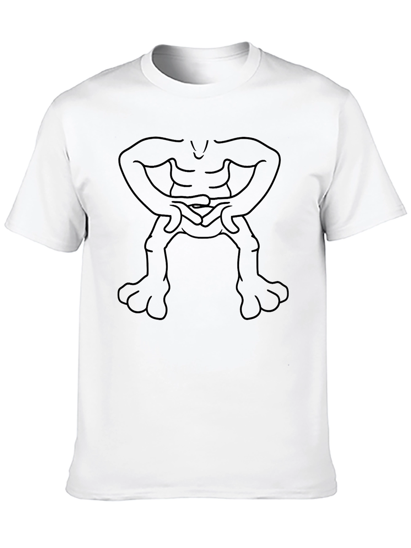 Abstract Anatomy Line Art Black Graphic Tee