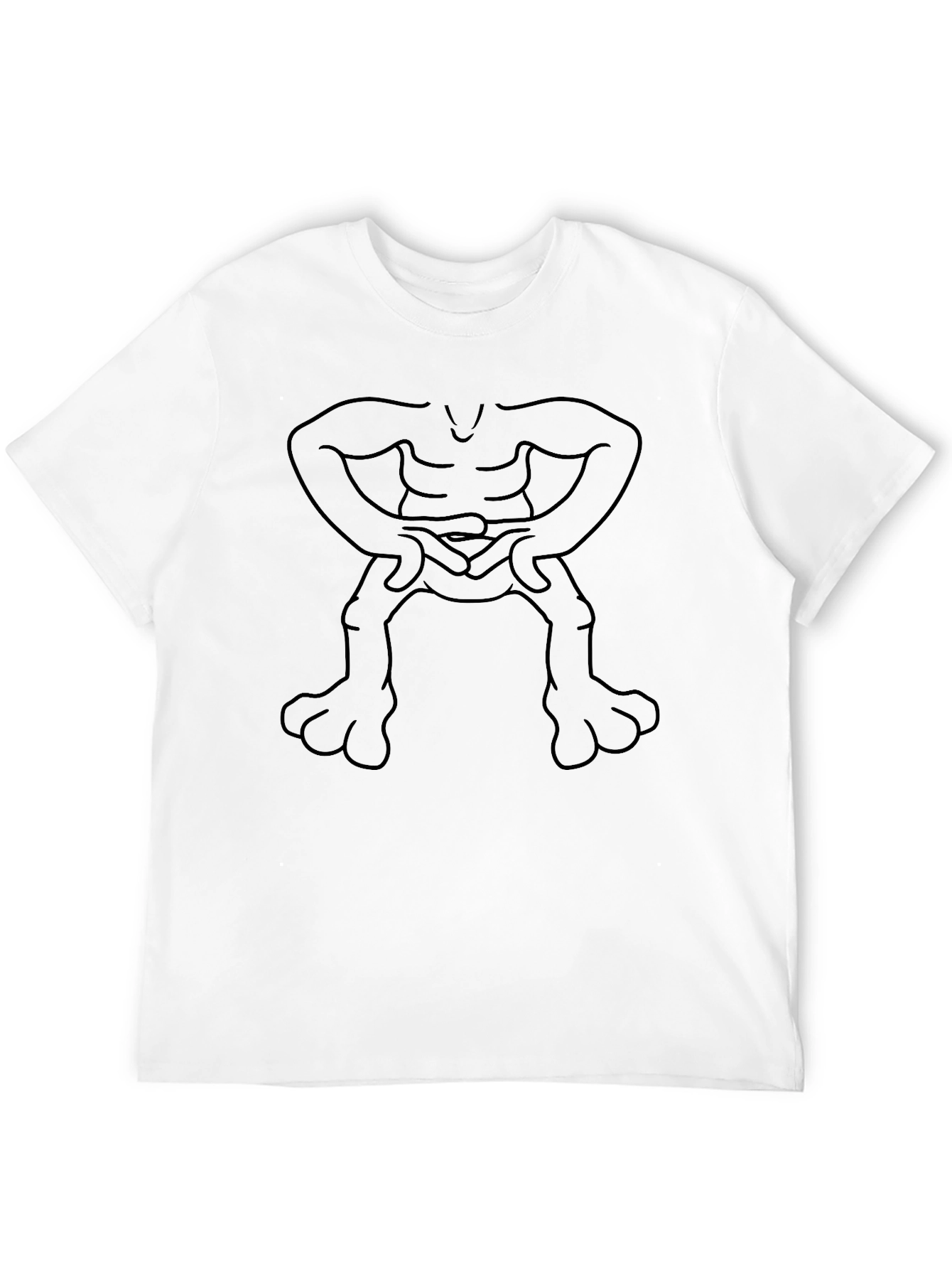 Abstract Anatomy Line Art Black Graphic Tee