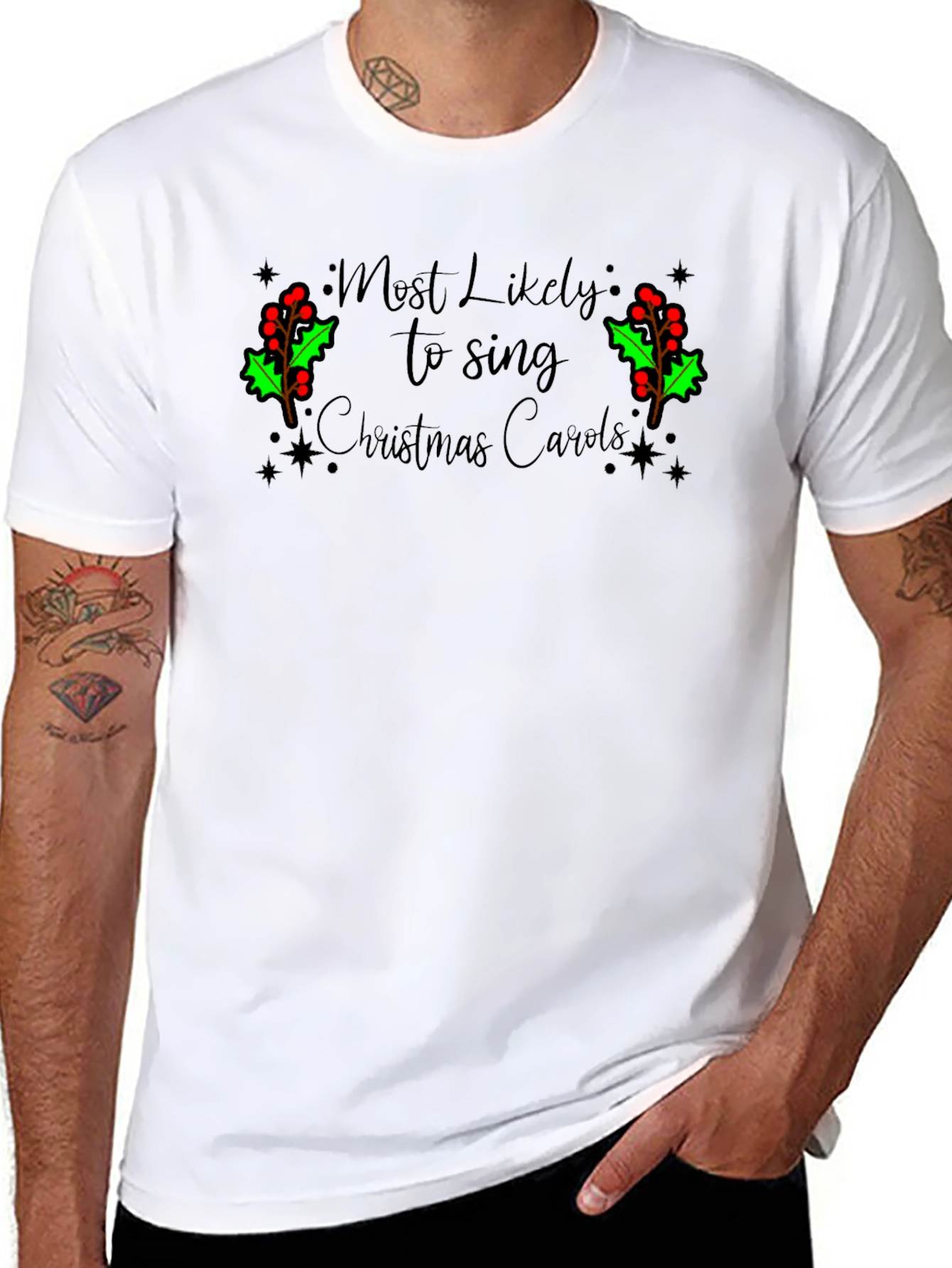 Most Likely to Sing Christmas Carols Holiday T-Shirt