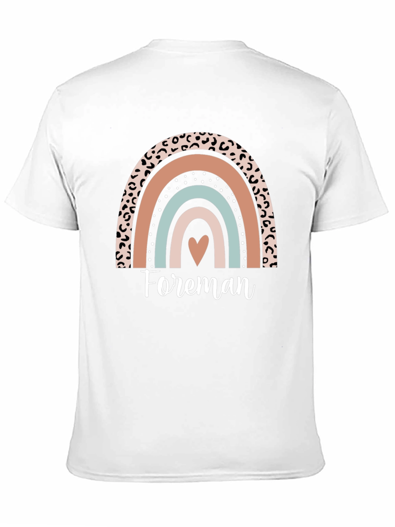 Foreman Rainbow Heart Black T-Shirt