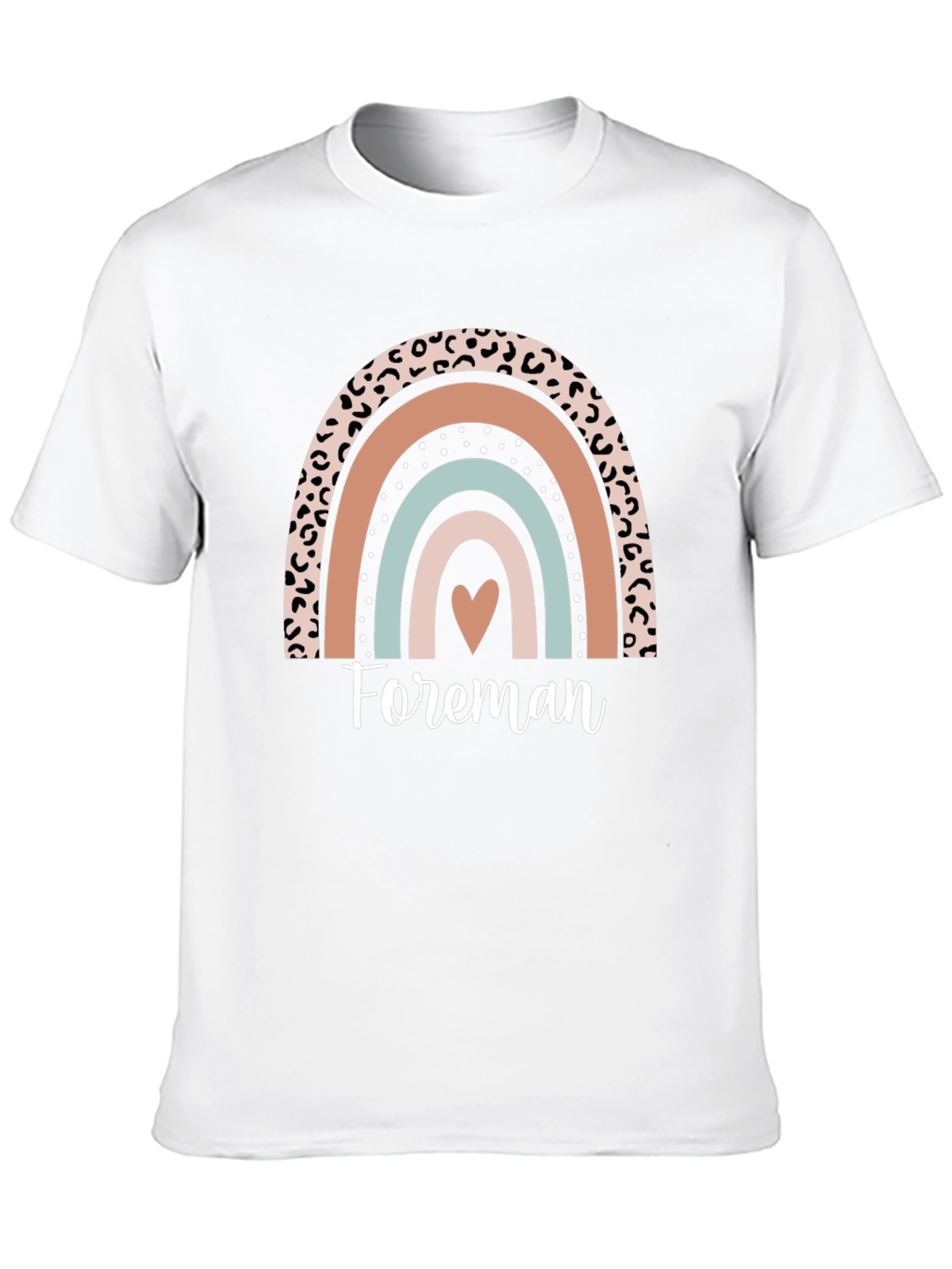 Foreman Rainbow Heart Black T-Shirt