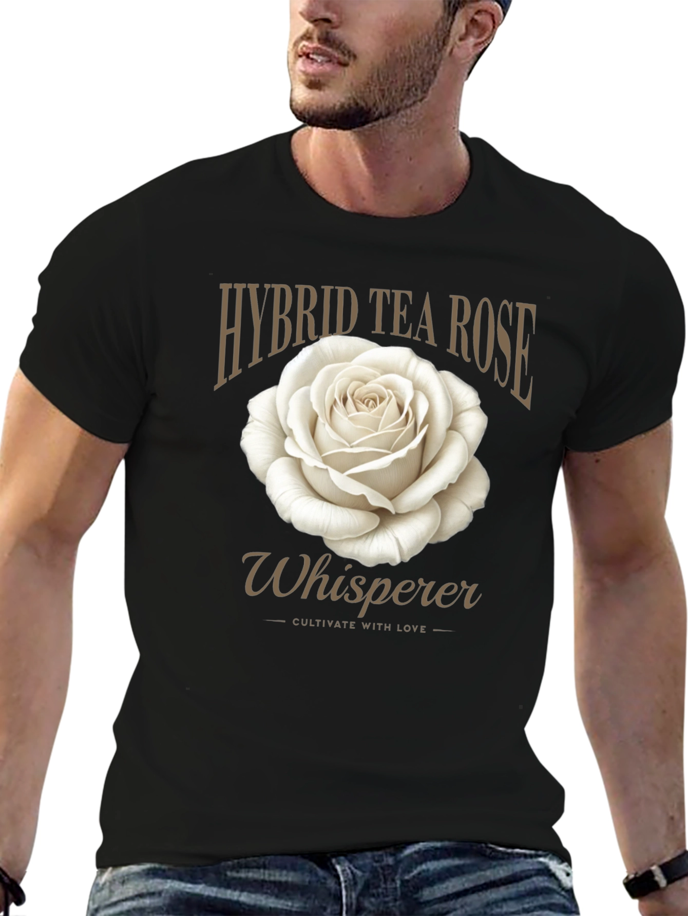 Hybrid Tea Rose Whisperer Graphic T-Shirt