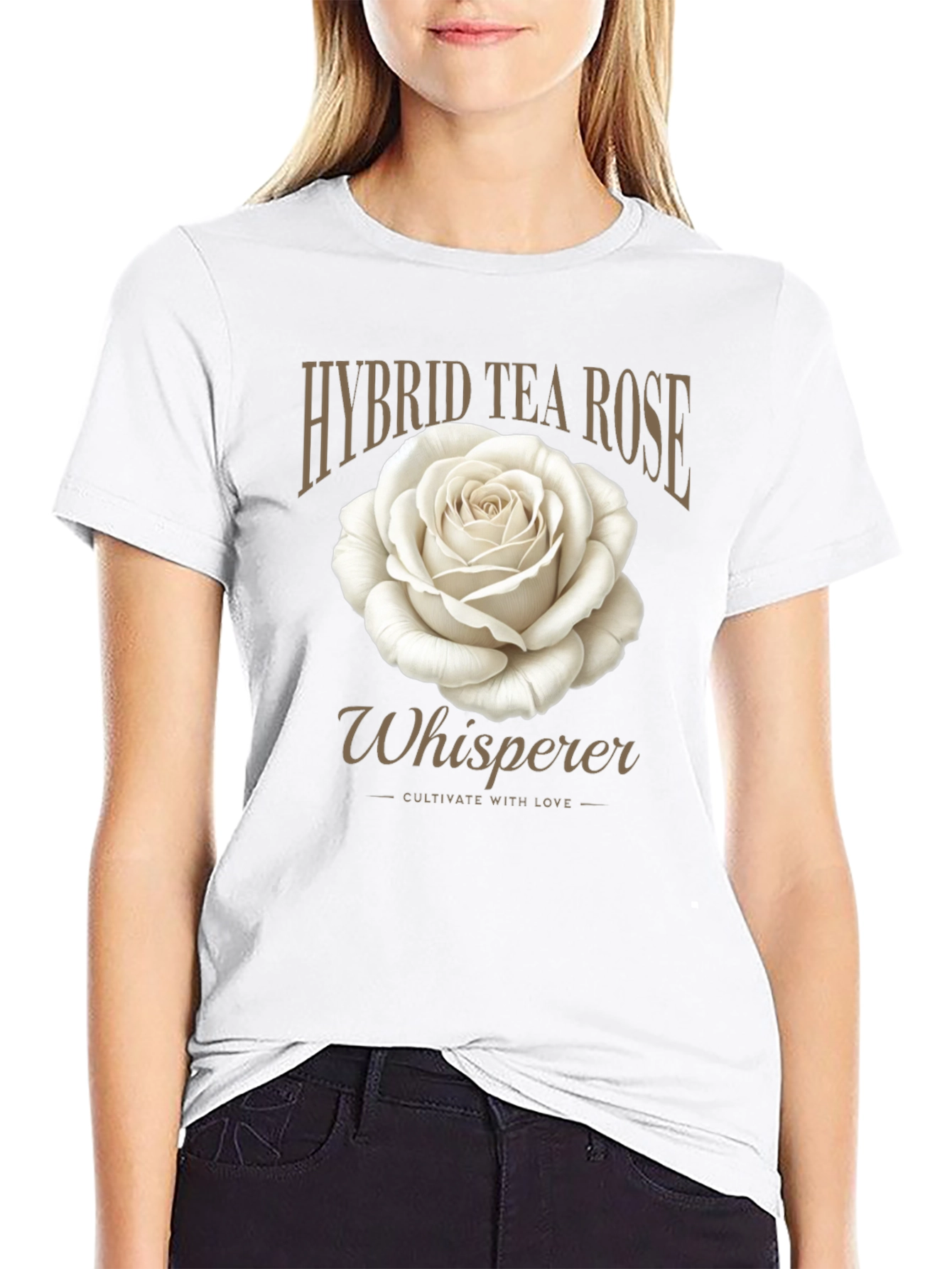 Hybrid Tea Rose Whisperer Graphic T-Shirt