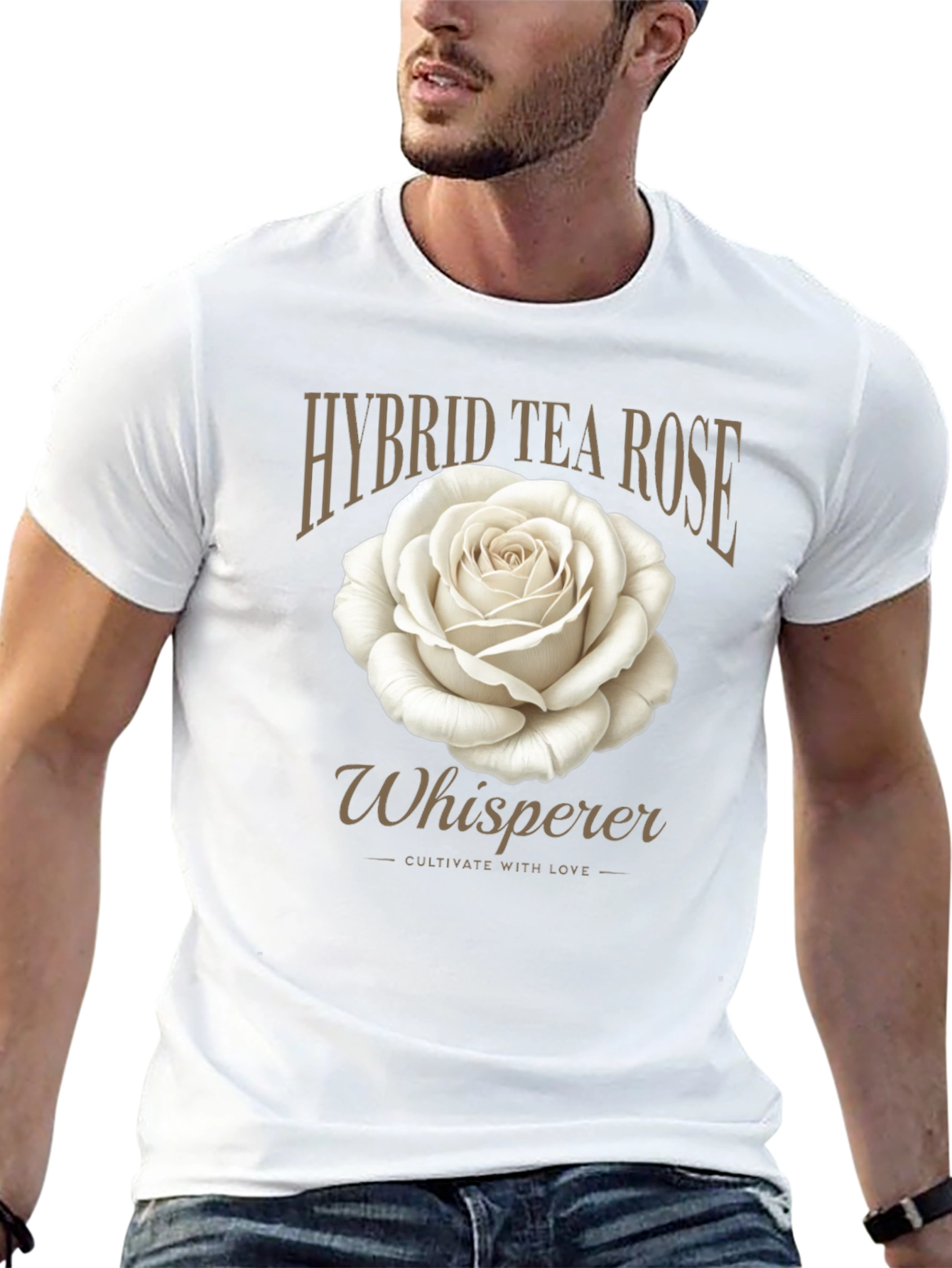 Hybrid Tea Rose Whisperer Graphic T-Shirt