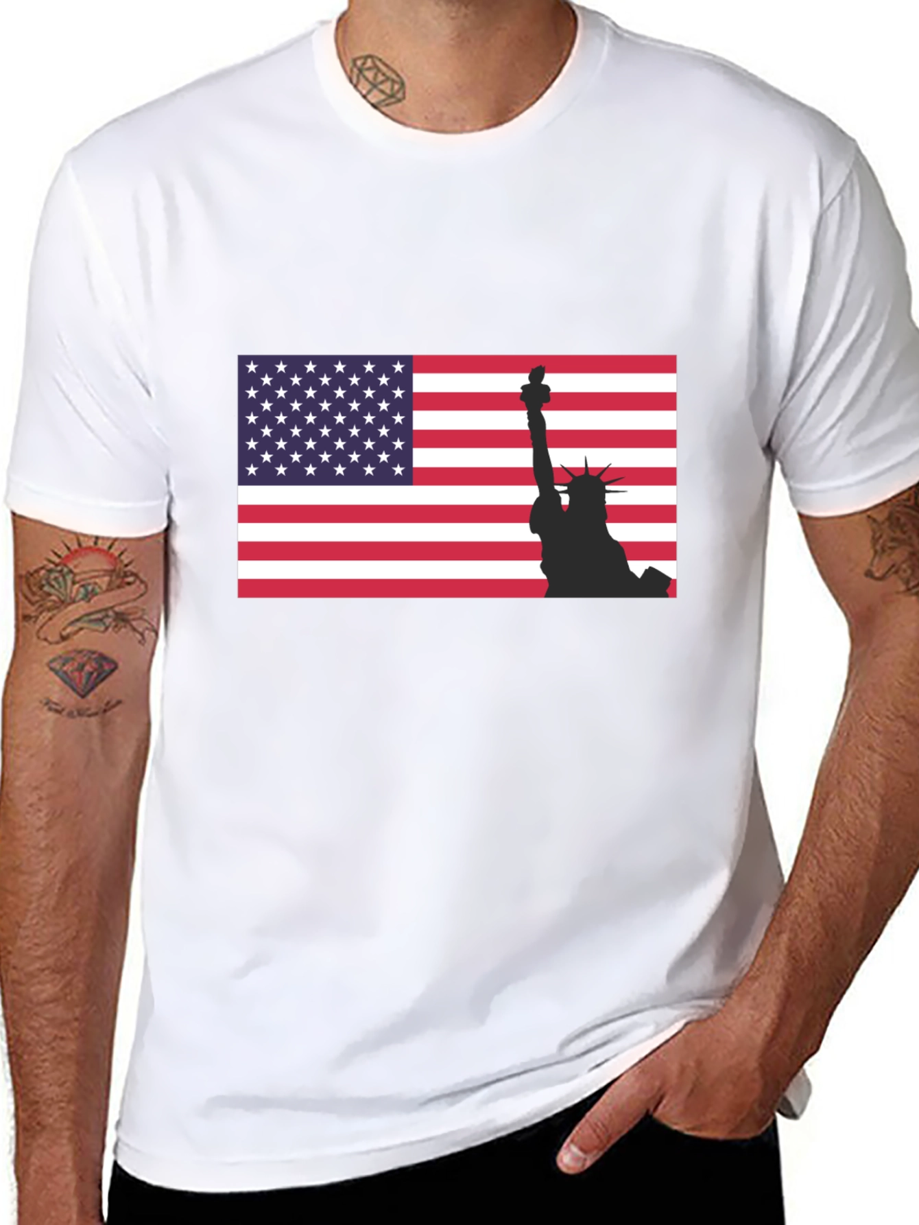 American Flag Liberty Graphic T-Shirt