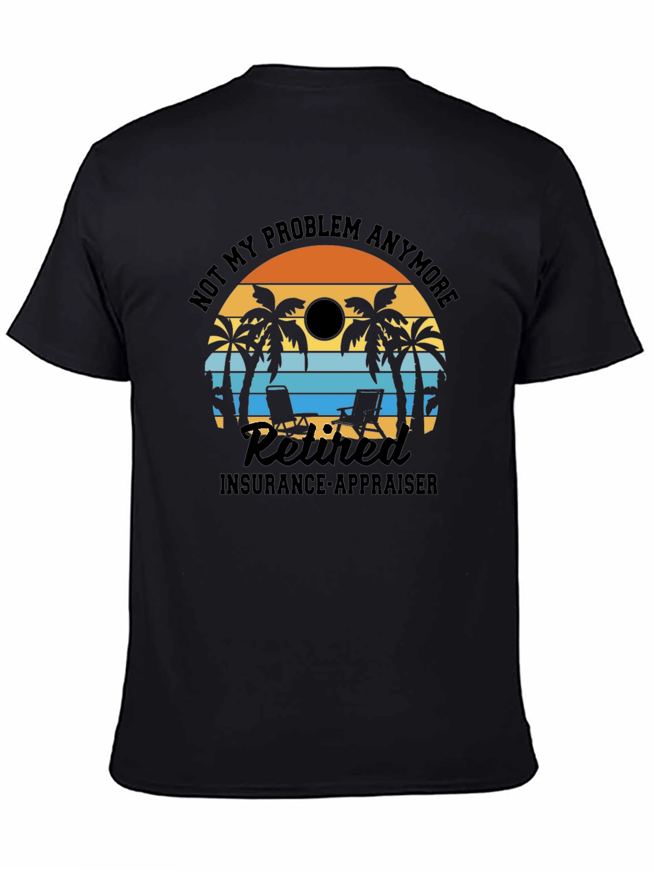 Retired Insurance Appraiser T-Shirt - Beach Sunset Design