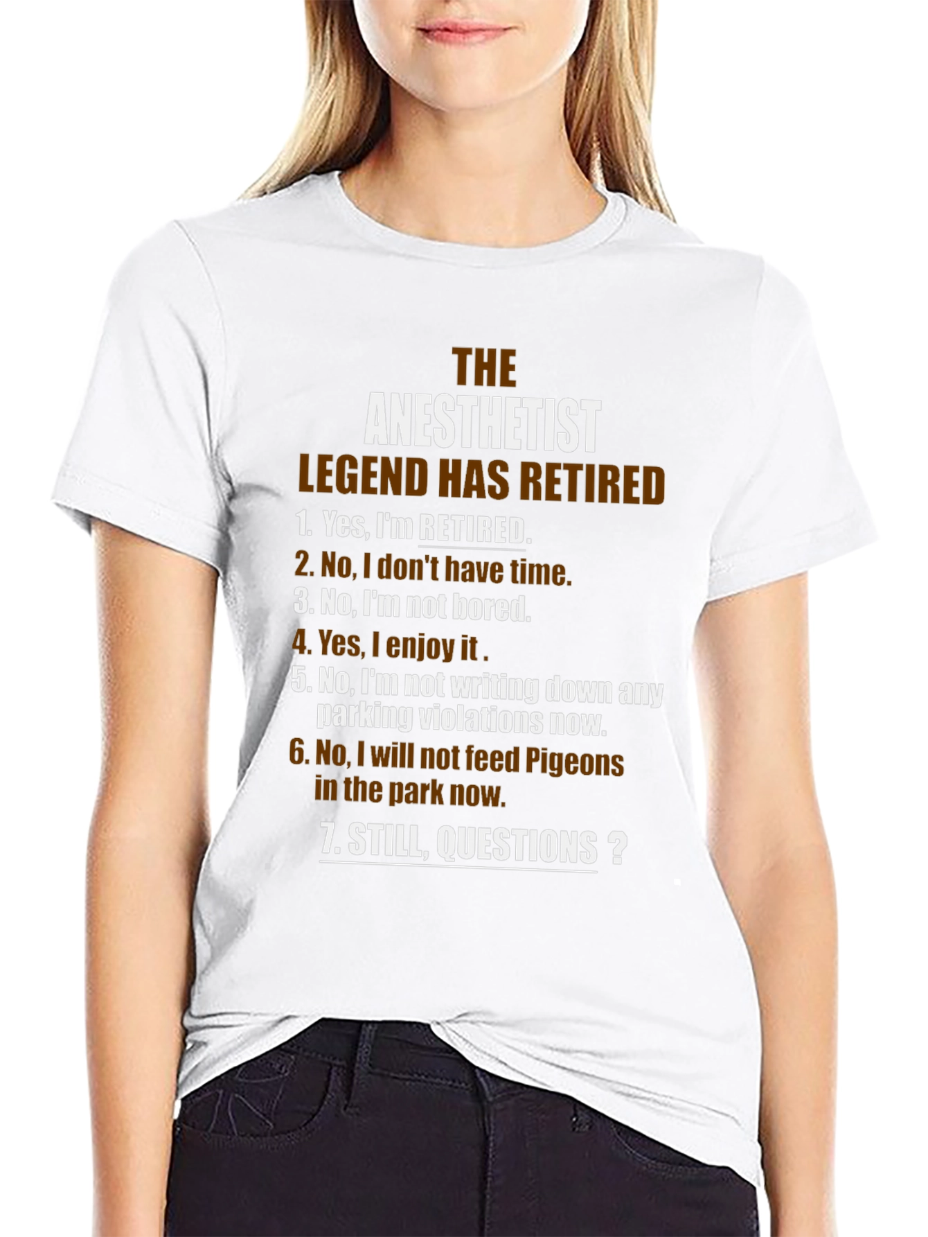 Retired Anesthetist Legend Novelty T-Shirt