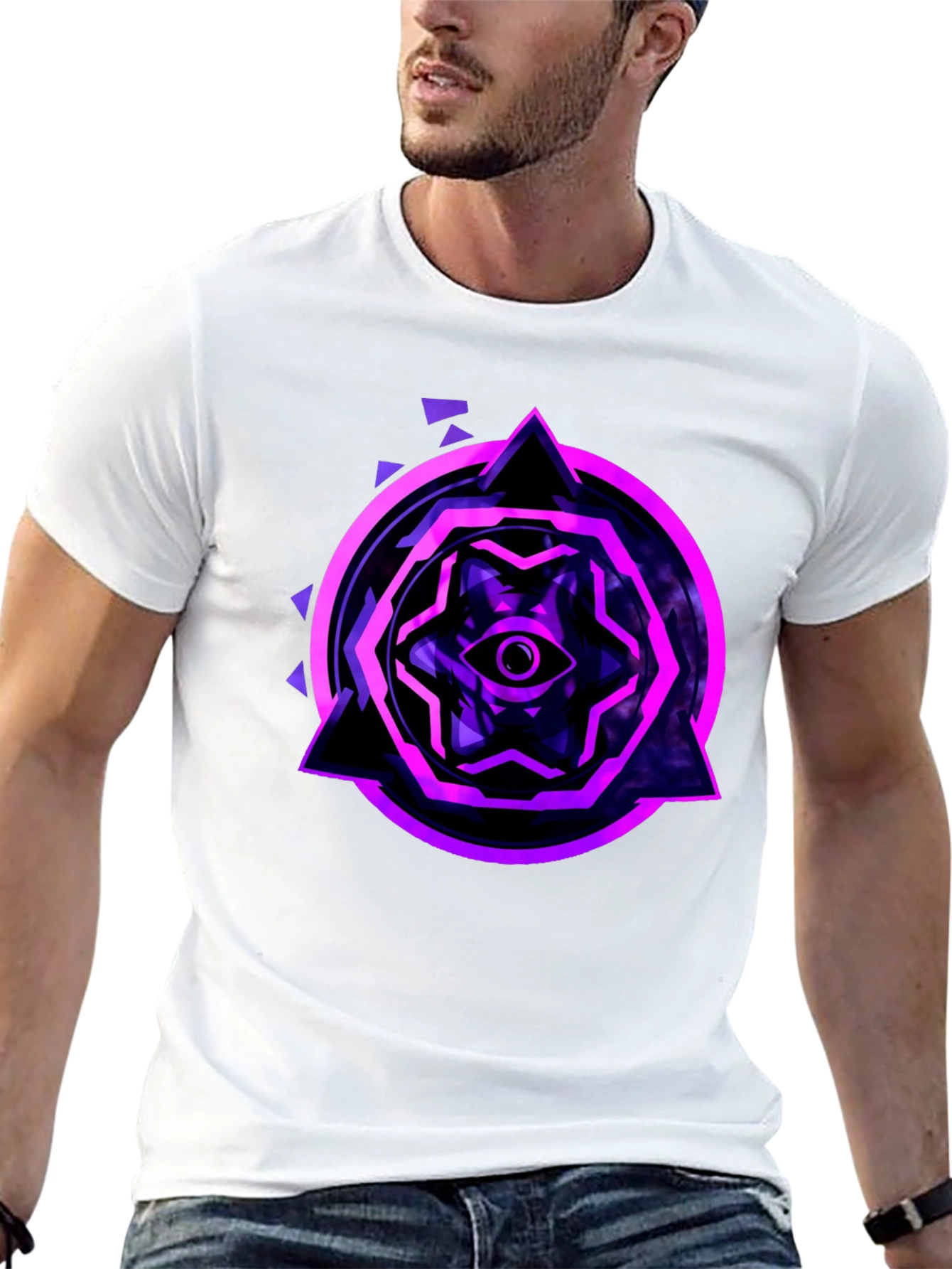 Mystic Eye Graphic Tee - Black Cotton Blend