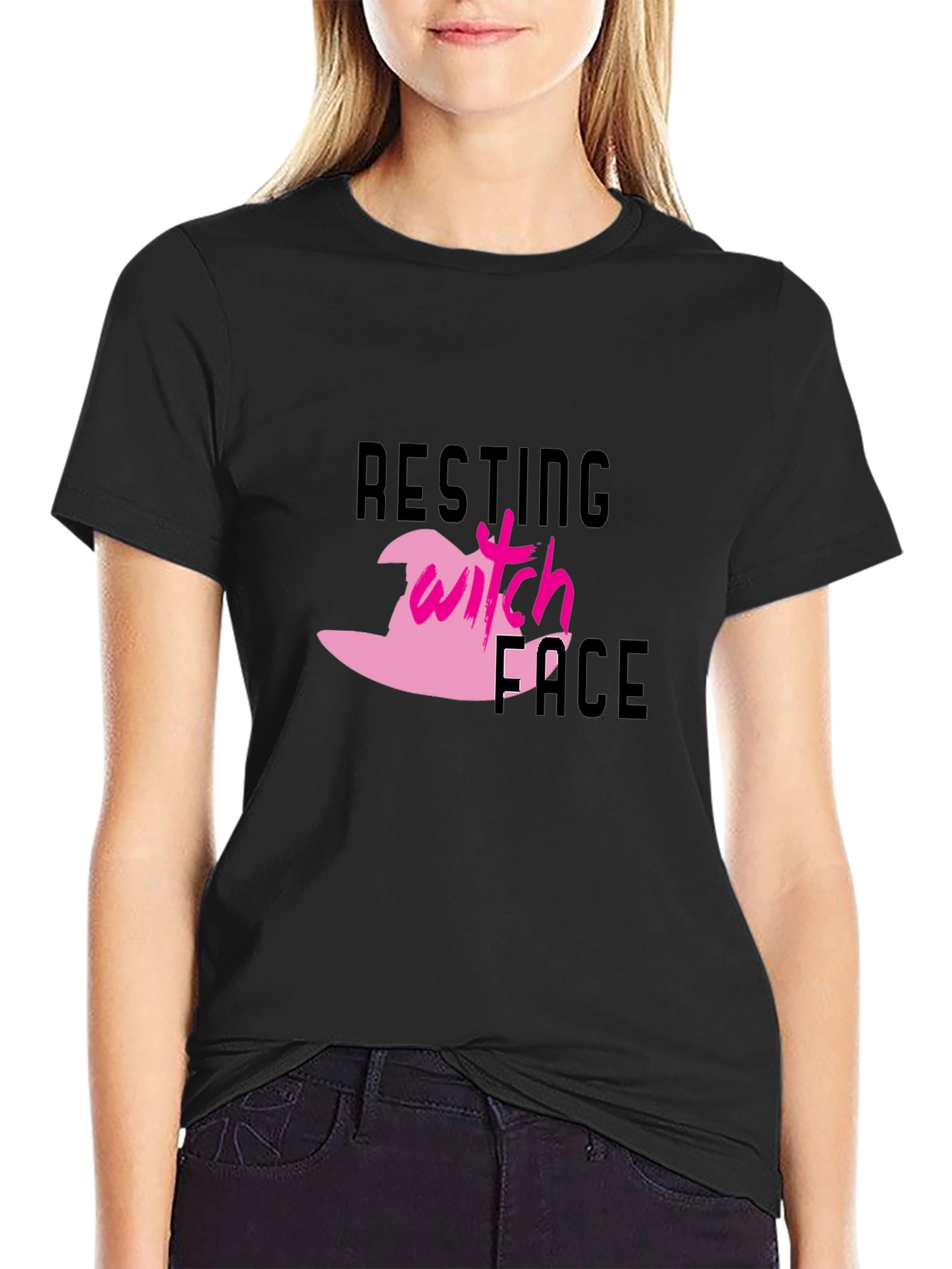 Resting Witch Face Graphic T-Shirt