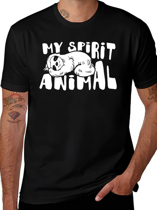 My Spirit Animal Sloth Black T-Shirt