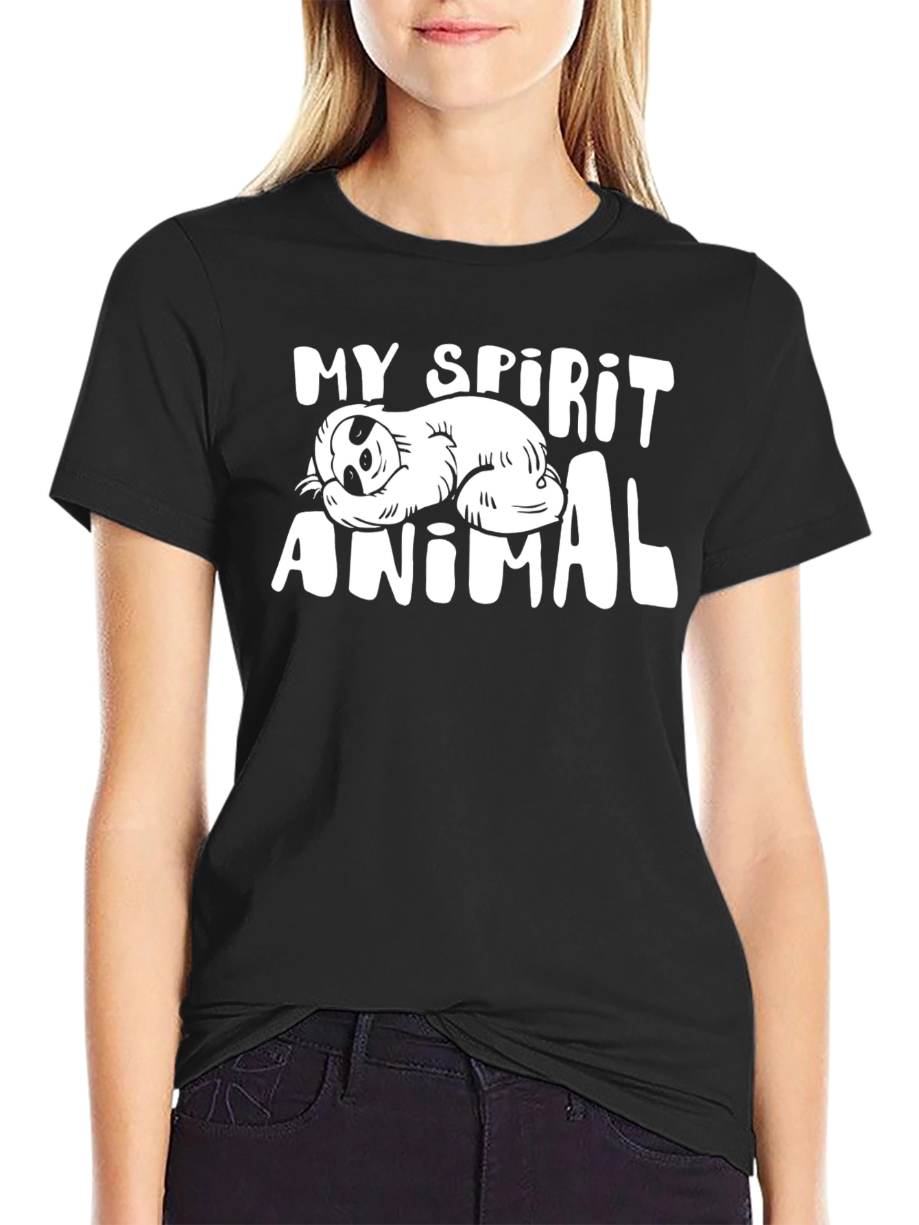 My Spirit Animal Sloth Black T-Shirt