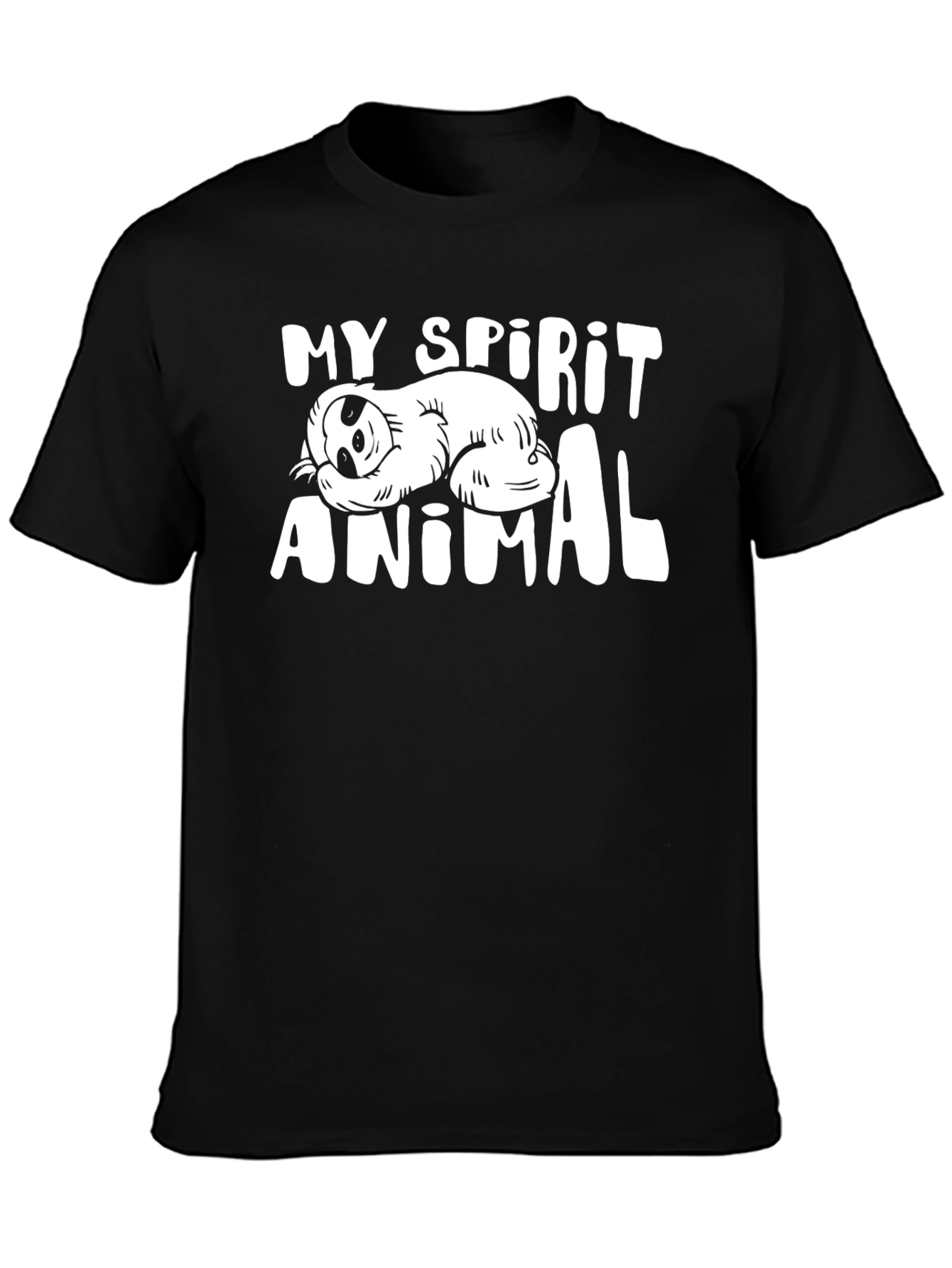 My Spirit Animal Sloth Black T-Shirt