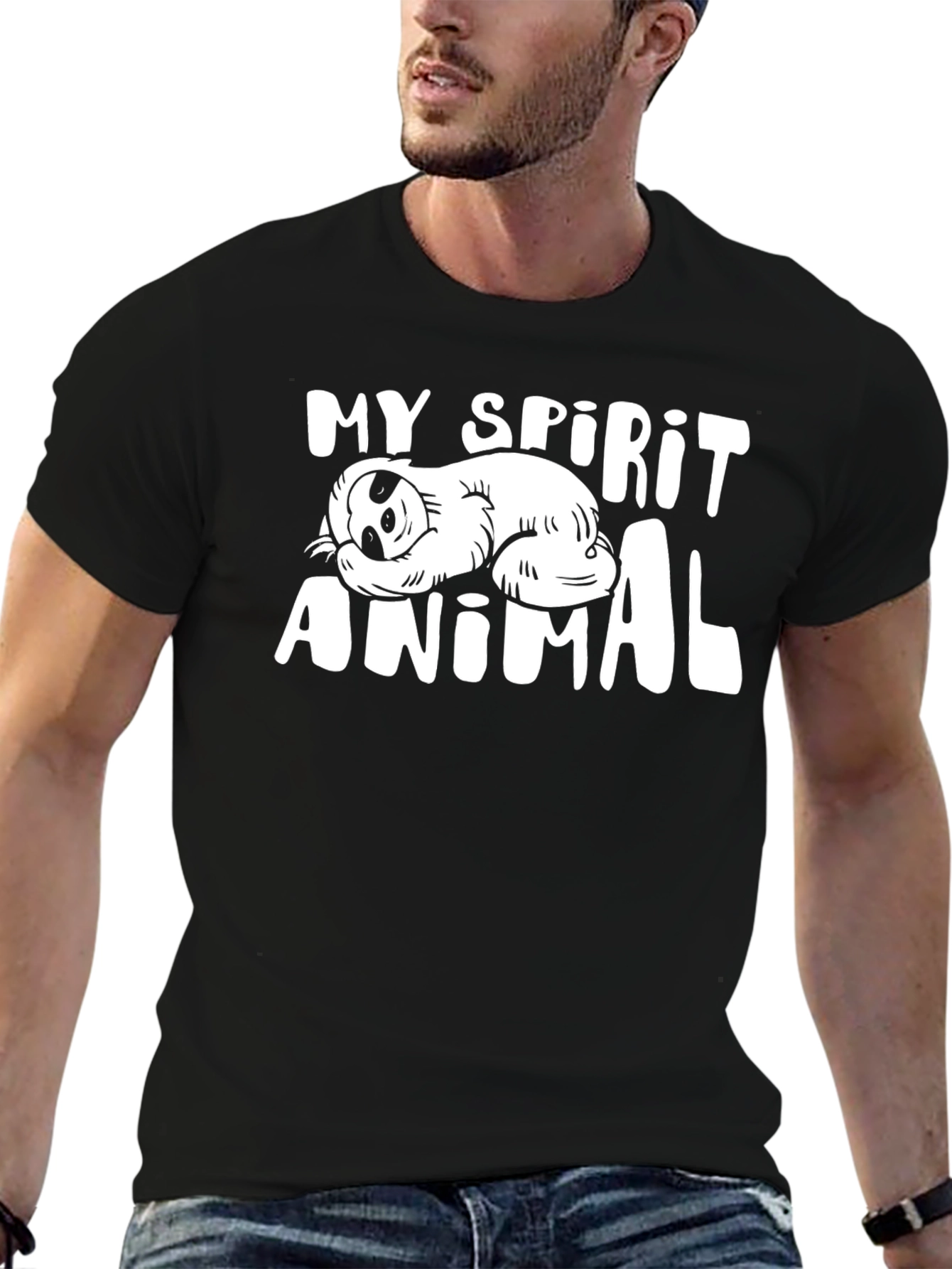 My Spirit Animal Sloth Black T-Shirt