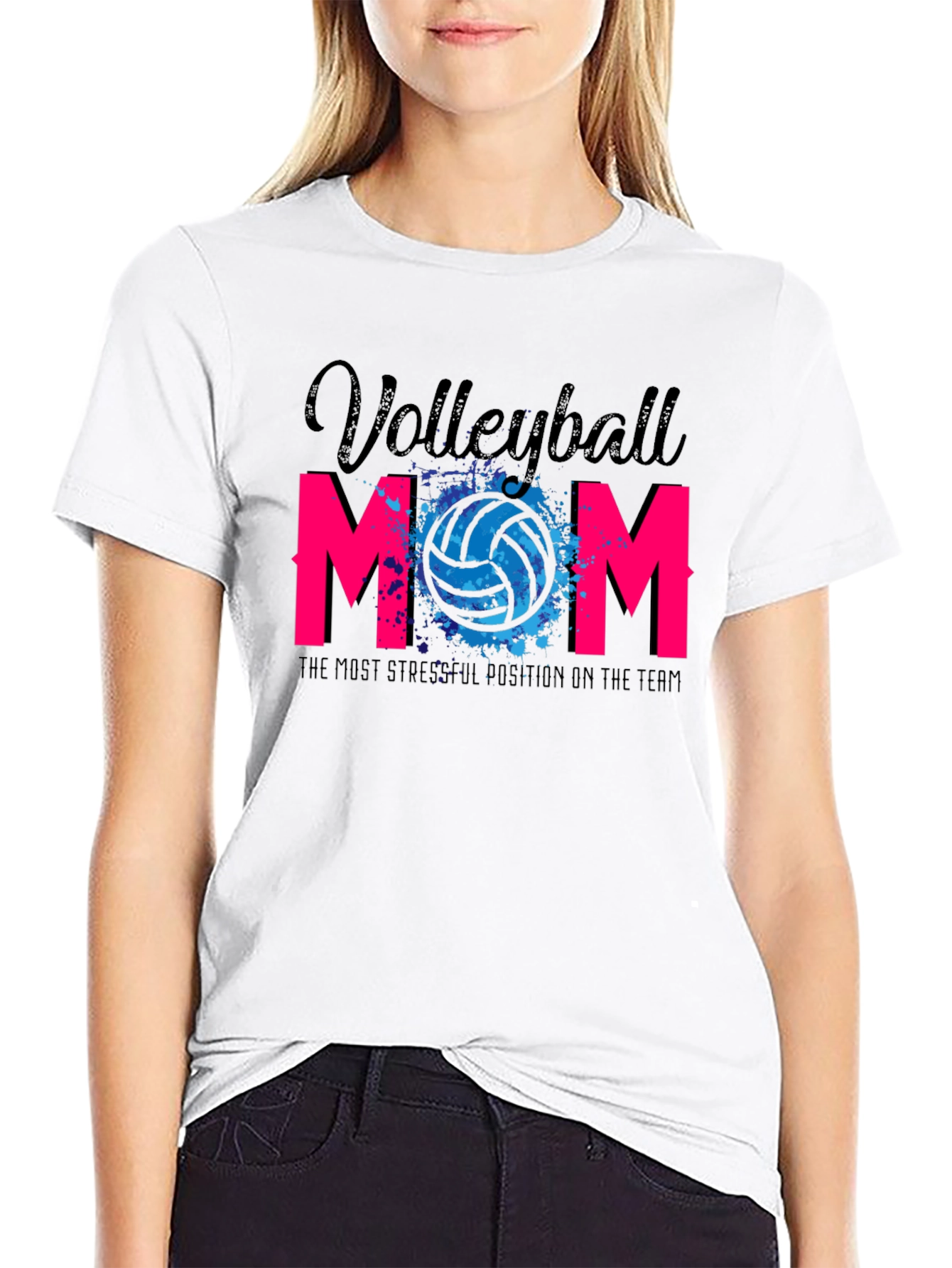 Volleyball Mom Graphic T-Shirt