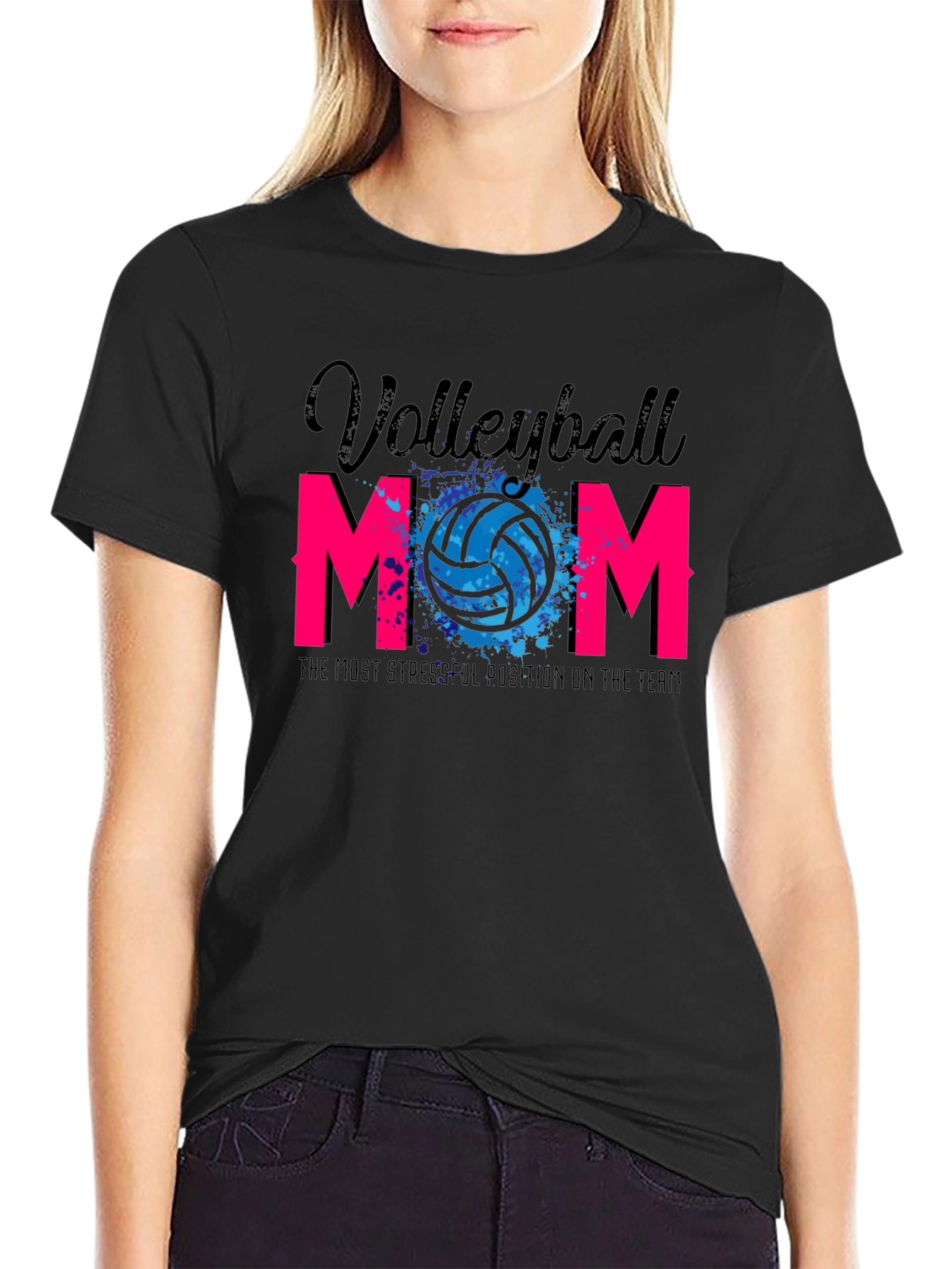Volleyball Mom Graphic T-Shirt