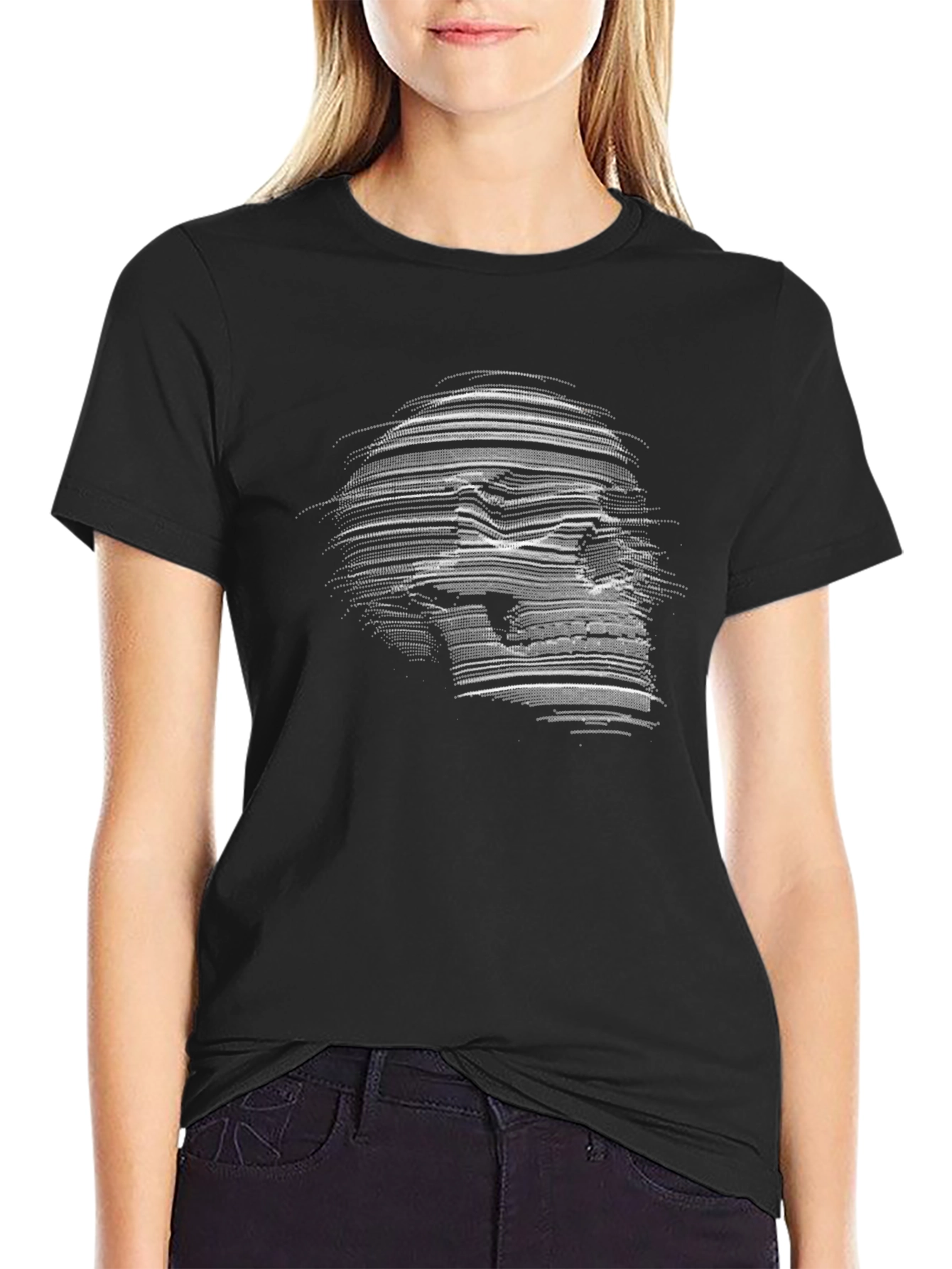Skull Graphic Print Crew Neck T-Shirt
