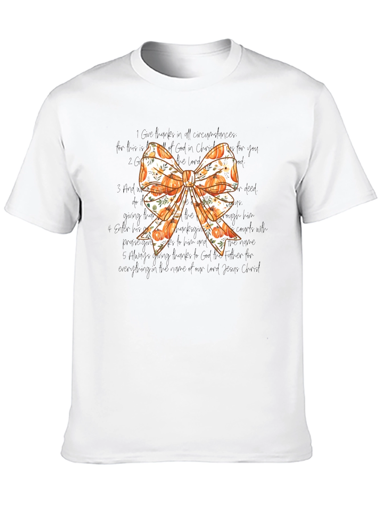 Thanksgiving Pumpkin Bow T-Shirt