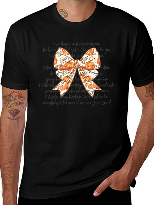 Thanksgiving Pumpkin Bow T-Shirt