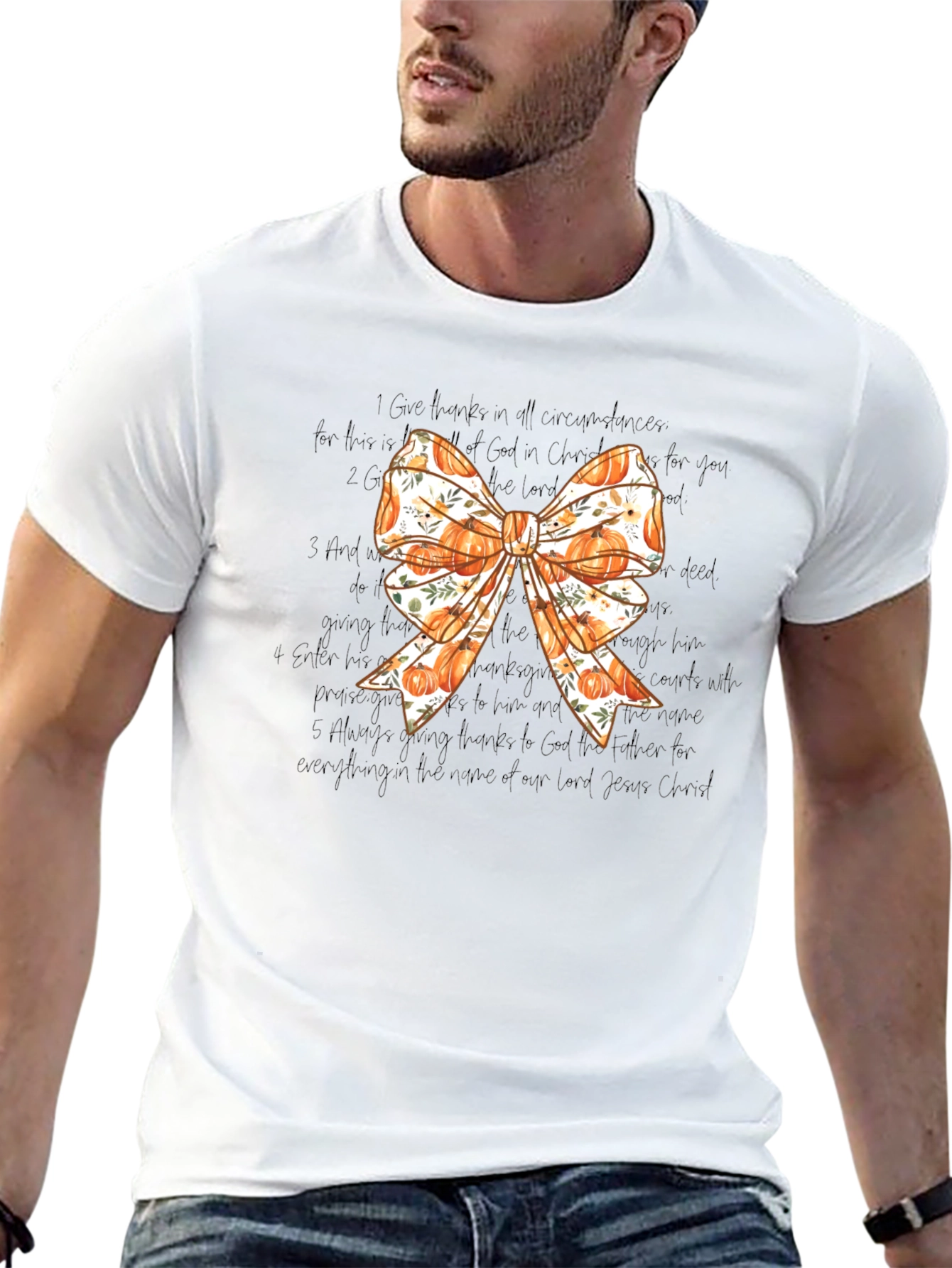 Thanksgiving Pumpkin Bow T-Shirt