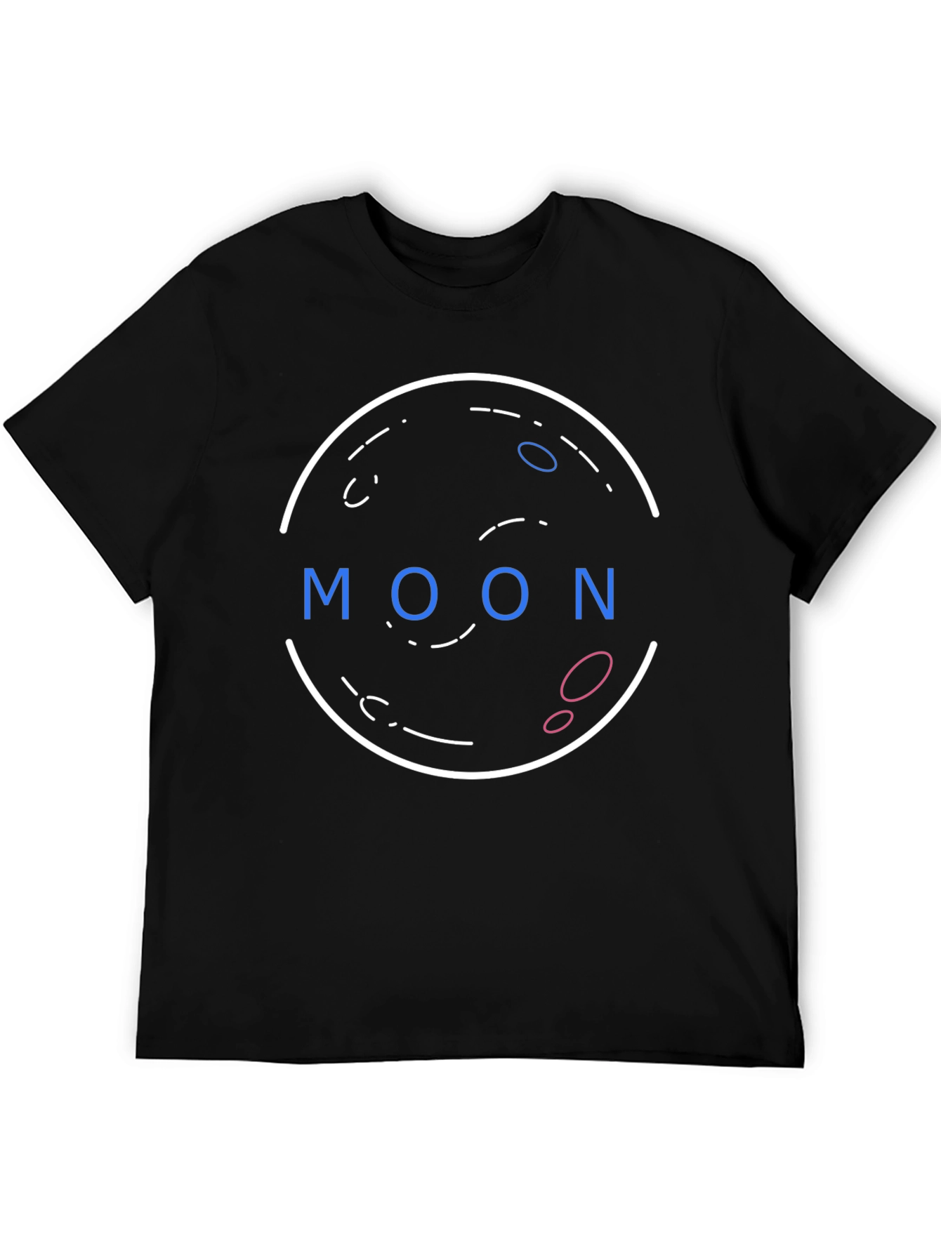 Graphic Print T-Shirt - Moon Design