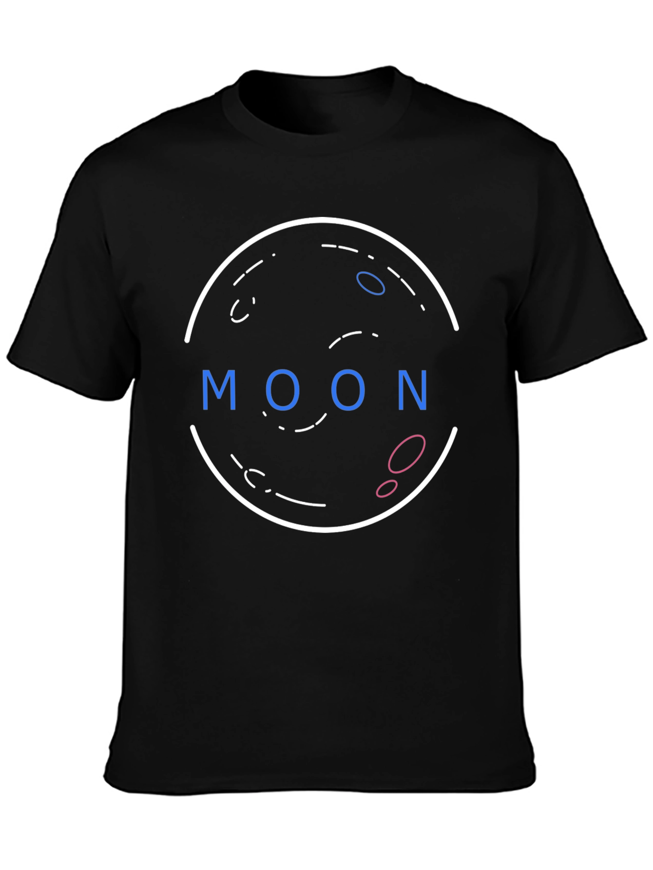 Graphic Print T-Shirt - Moon Design