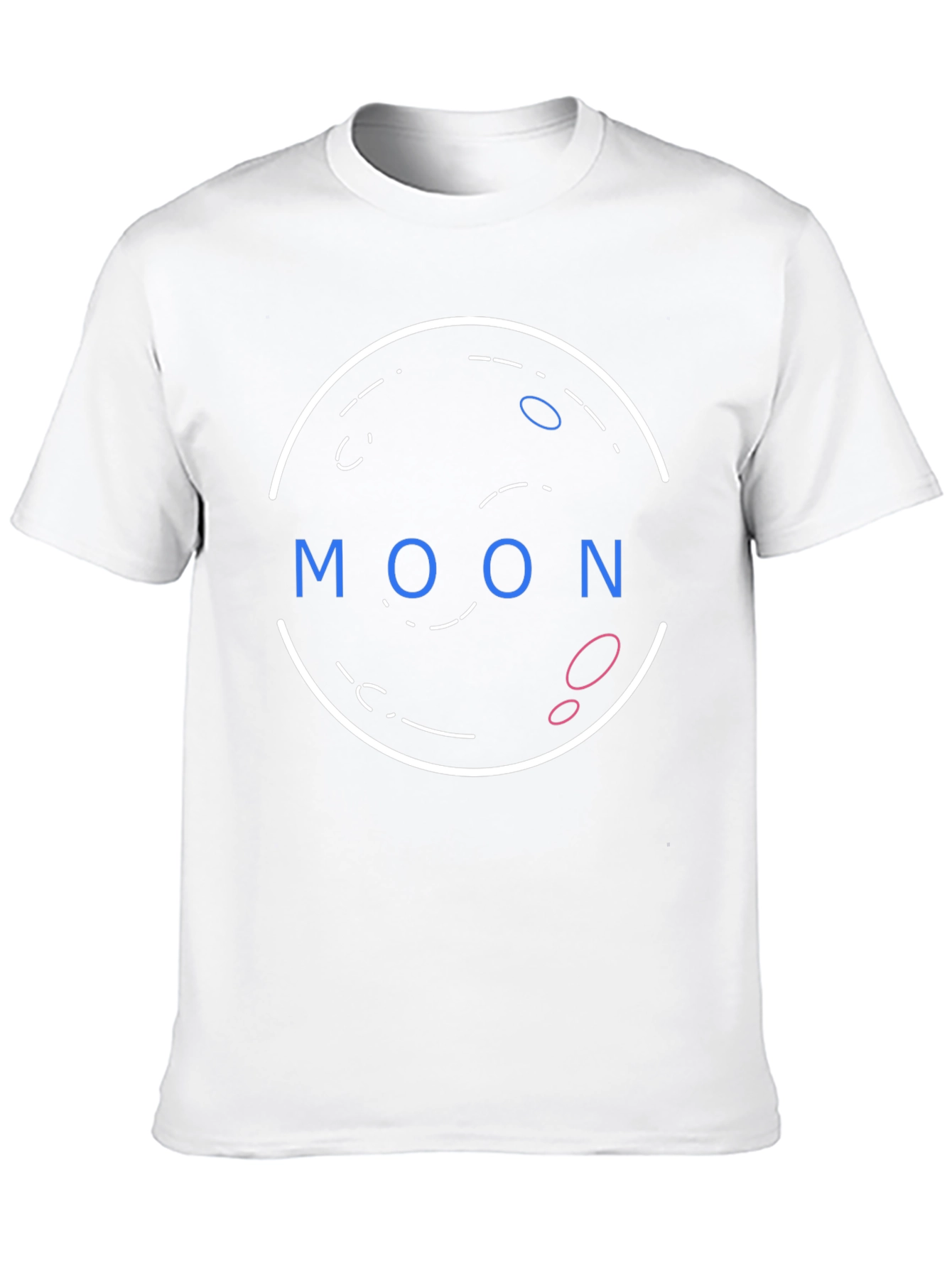 Graphic Print T-Shirt - Moon Design