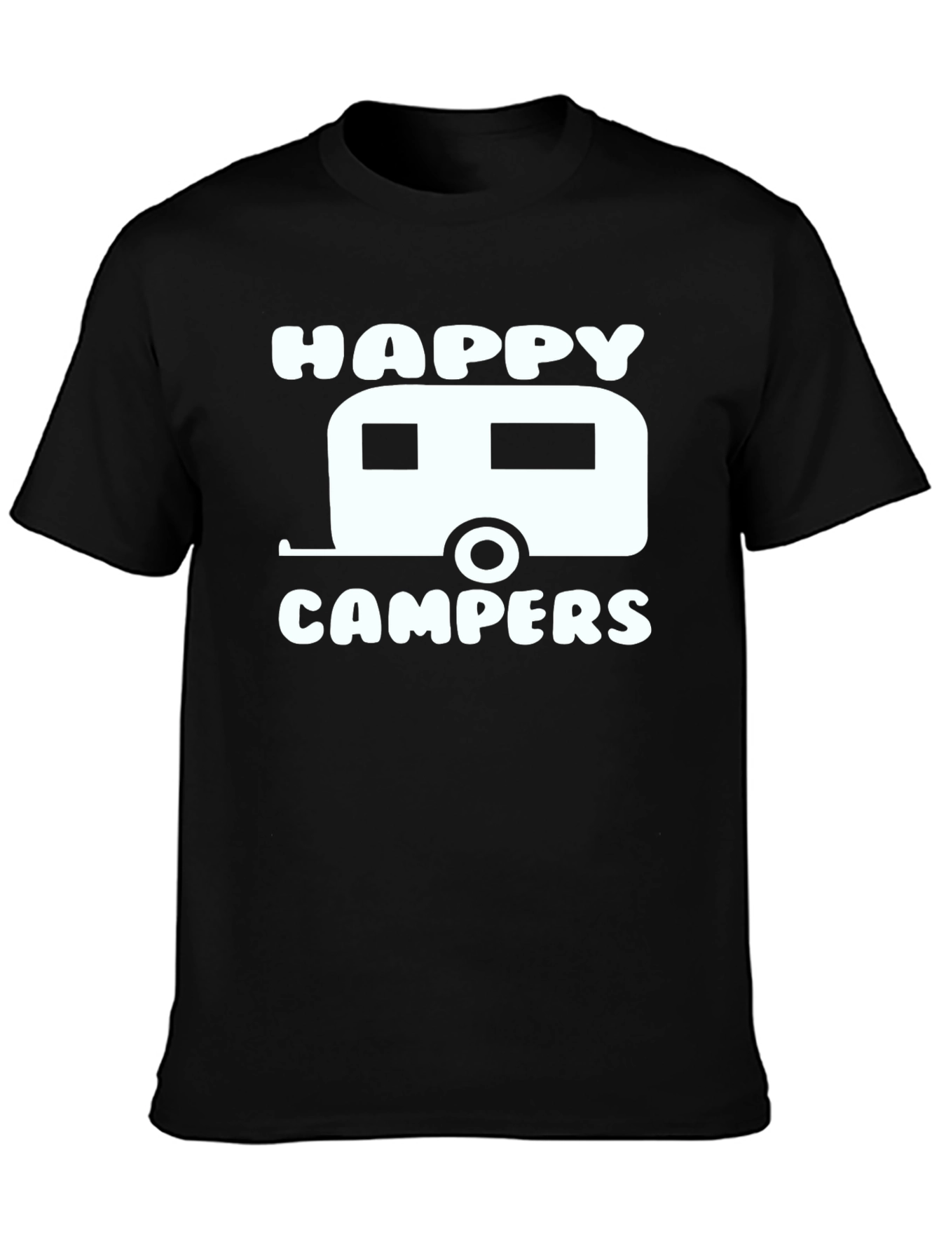 Happy Campers Graphic T-Shirt - Black