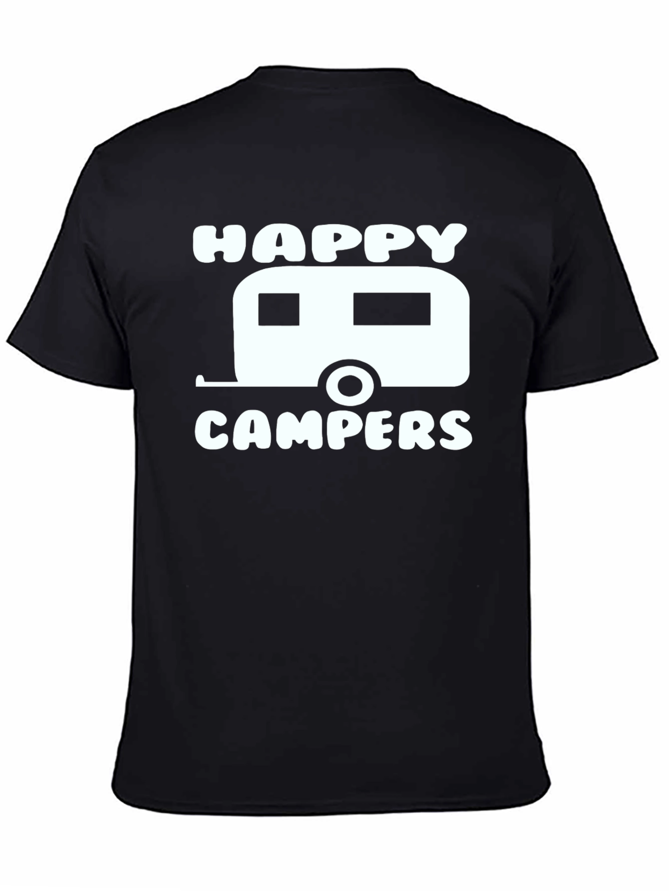 Happy Campers Graphic T-Shirt - Black