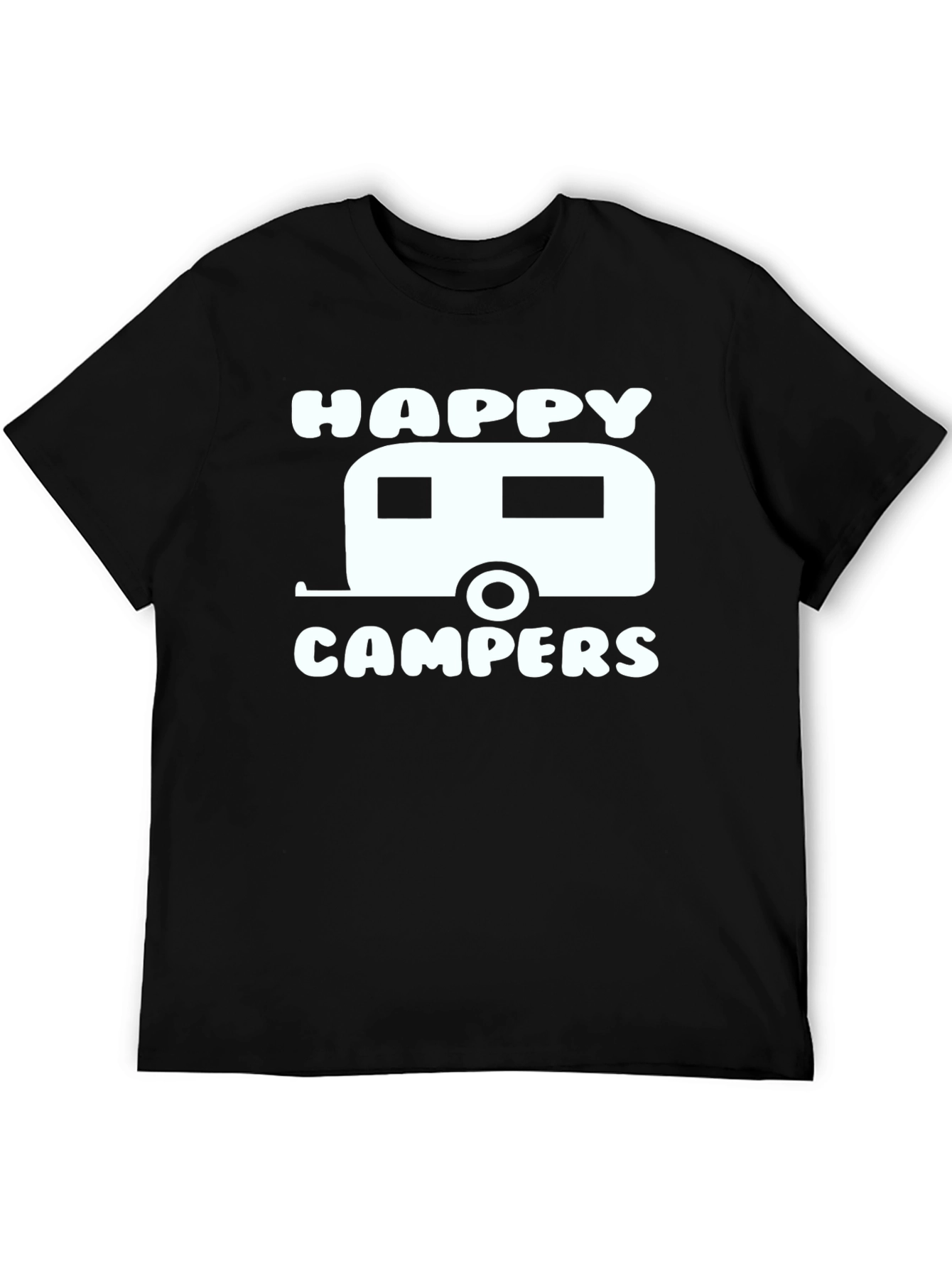 Happy Campers Graphic T-Shirt - Black