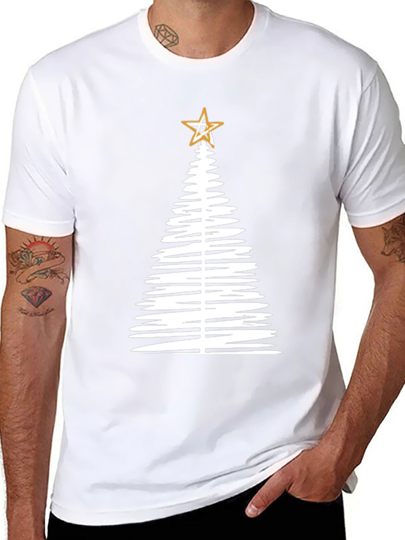 Minimalist Christmas Tree Graphic Tee