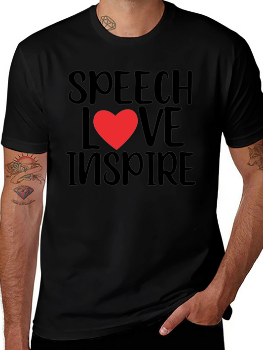 Speech Love Inspire Graphic Tee - Black