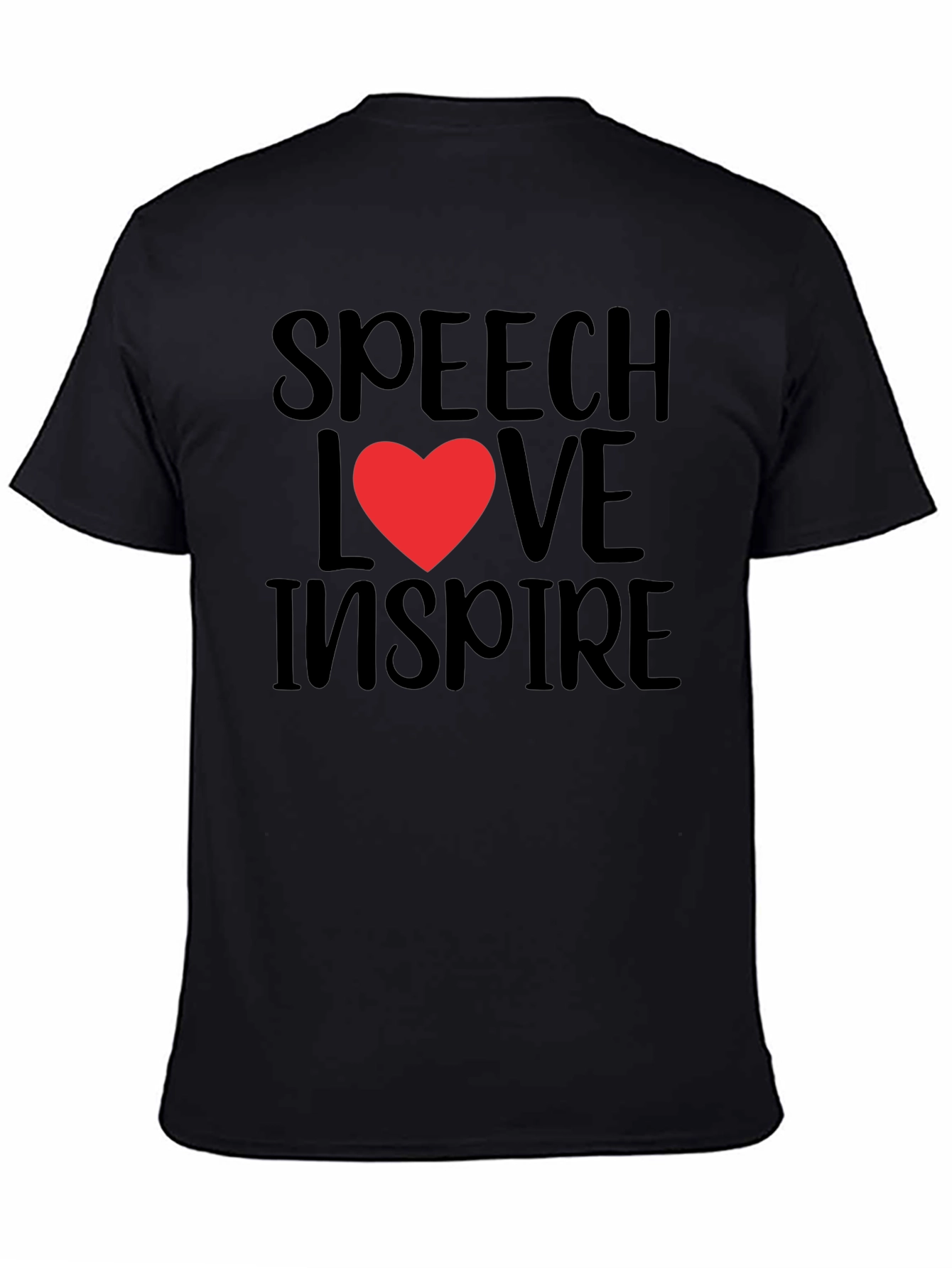 Speech Love Inspire Graphic Tee - Black