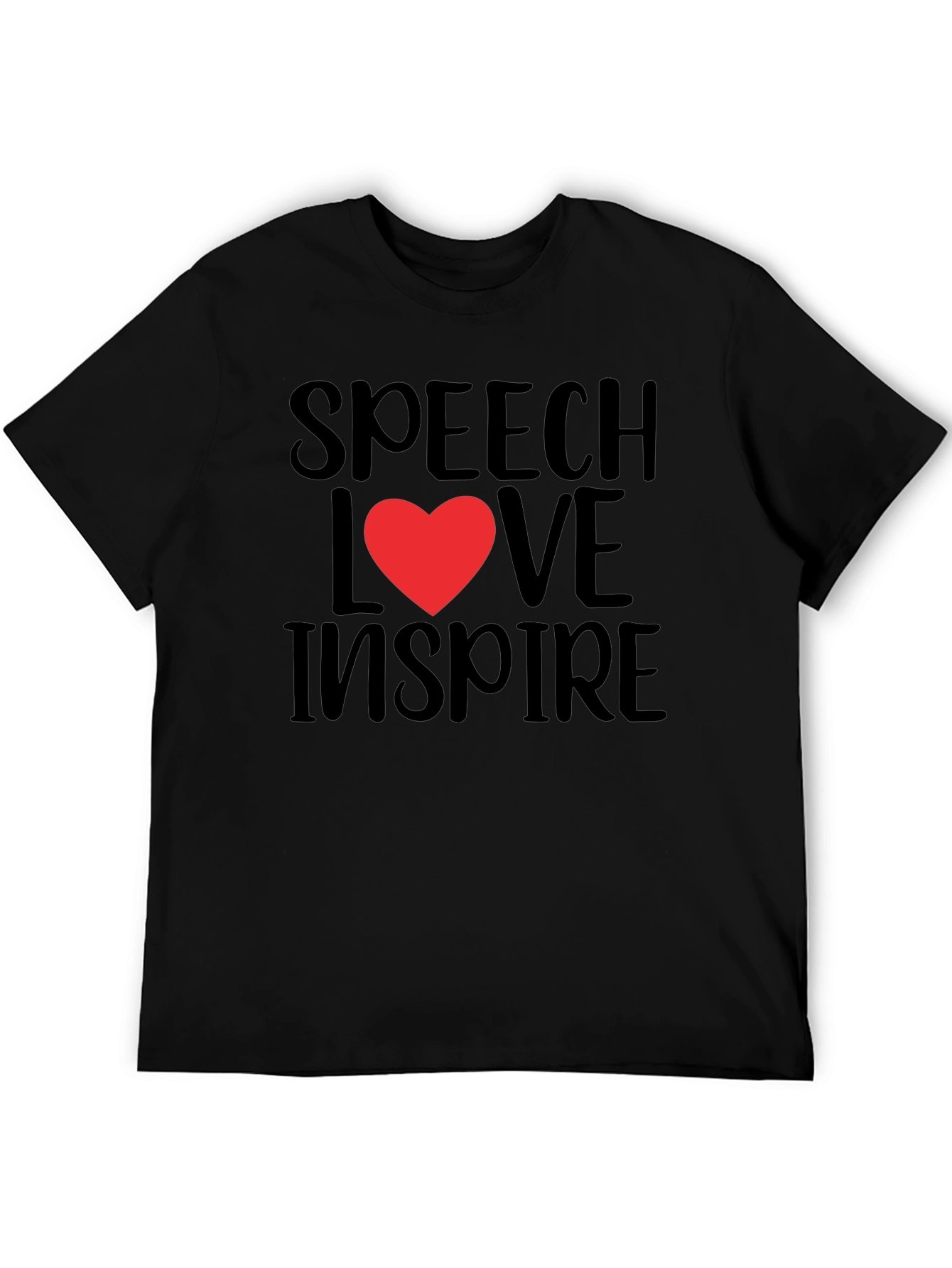 Speech Love Inspire Graphic Tee - Black