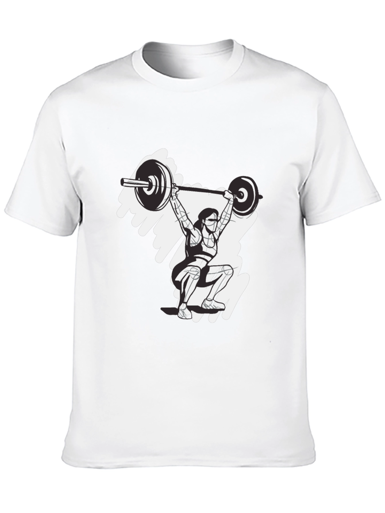 Weightlifting Design Black T-Shirt