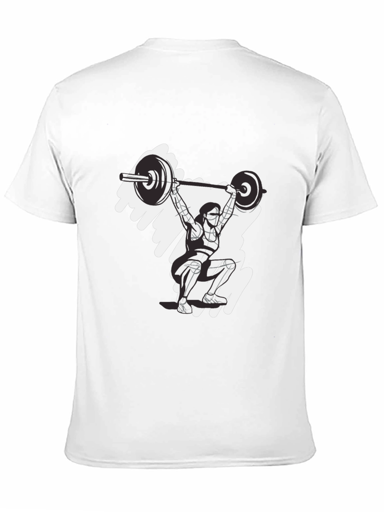 Weightlifting Design Black T-Shirt