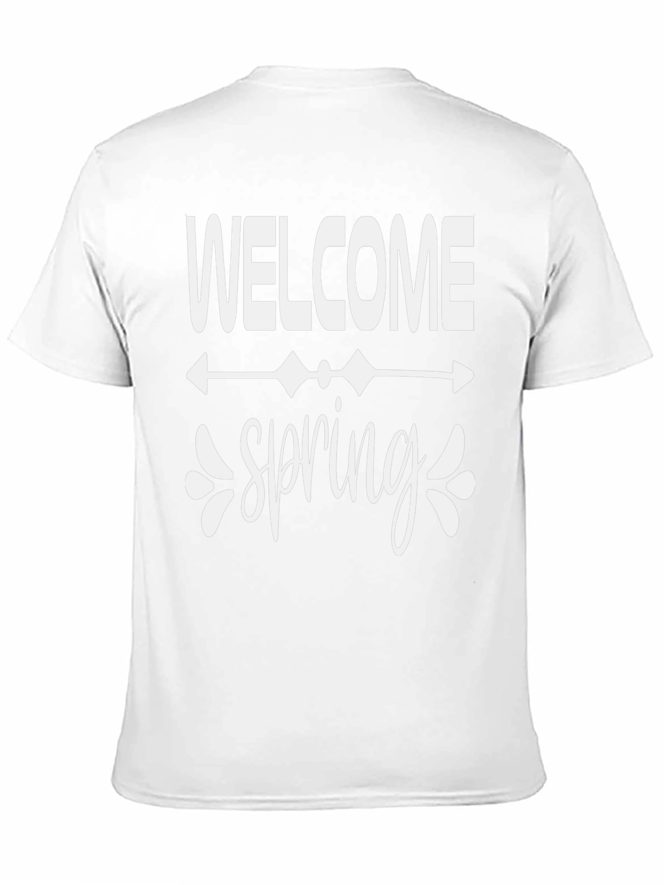 Welcome Spring Graphic Tee - Black Cotton Blend
