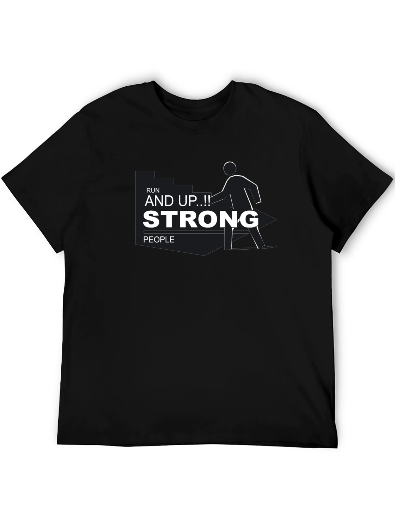 Run Strong Graphic Tee - Black