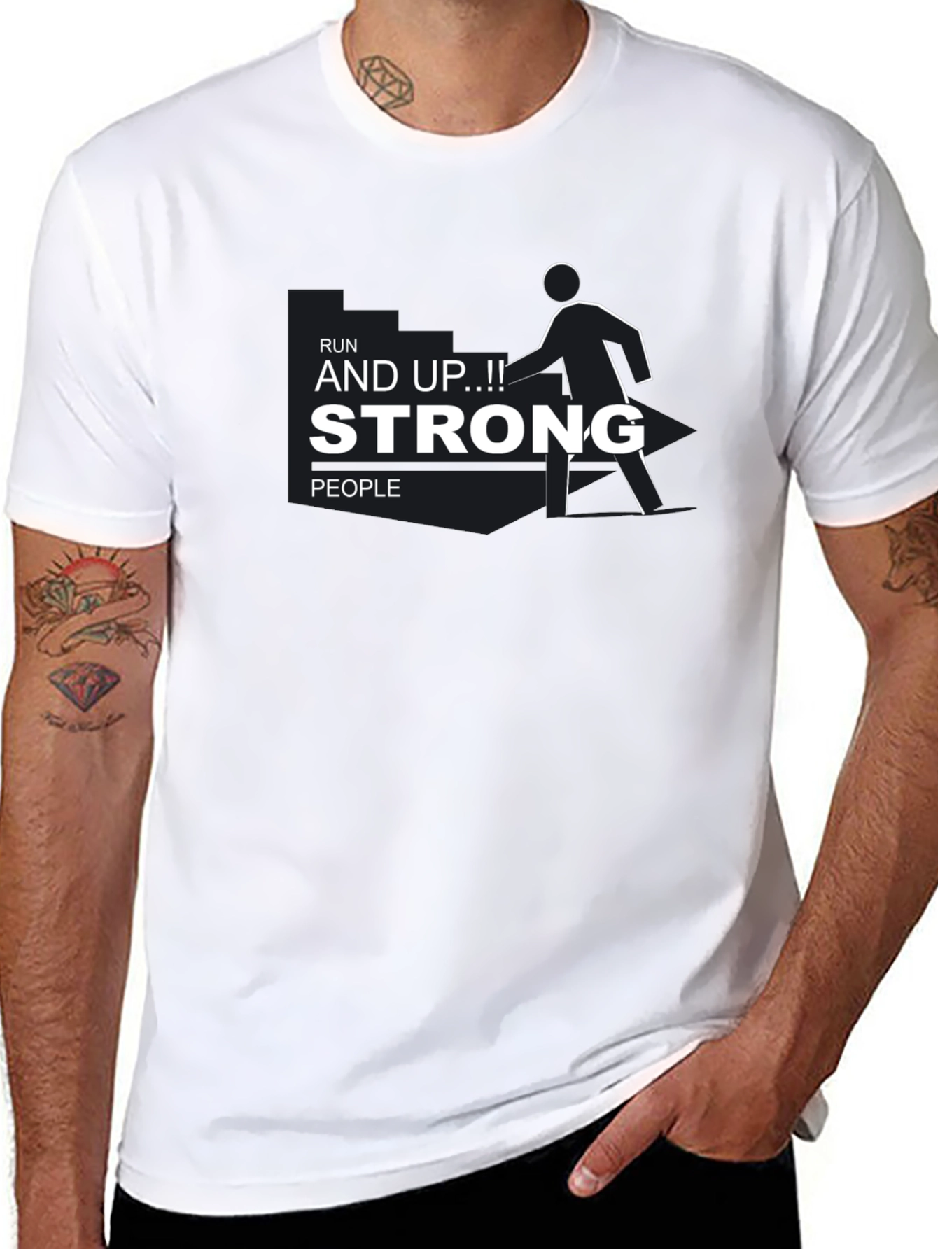 Run Strong Graphic Tee - Black