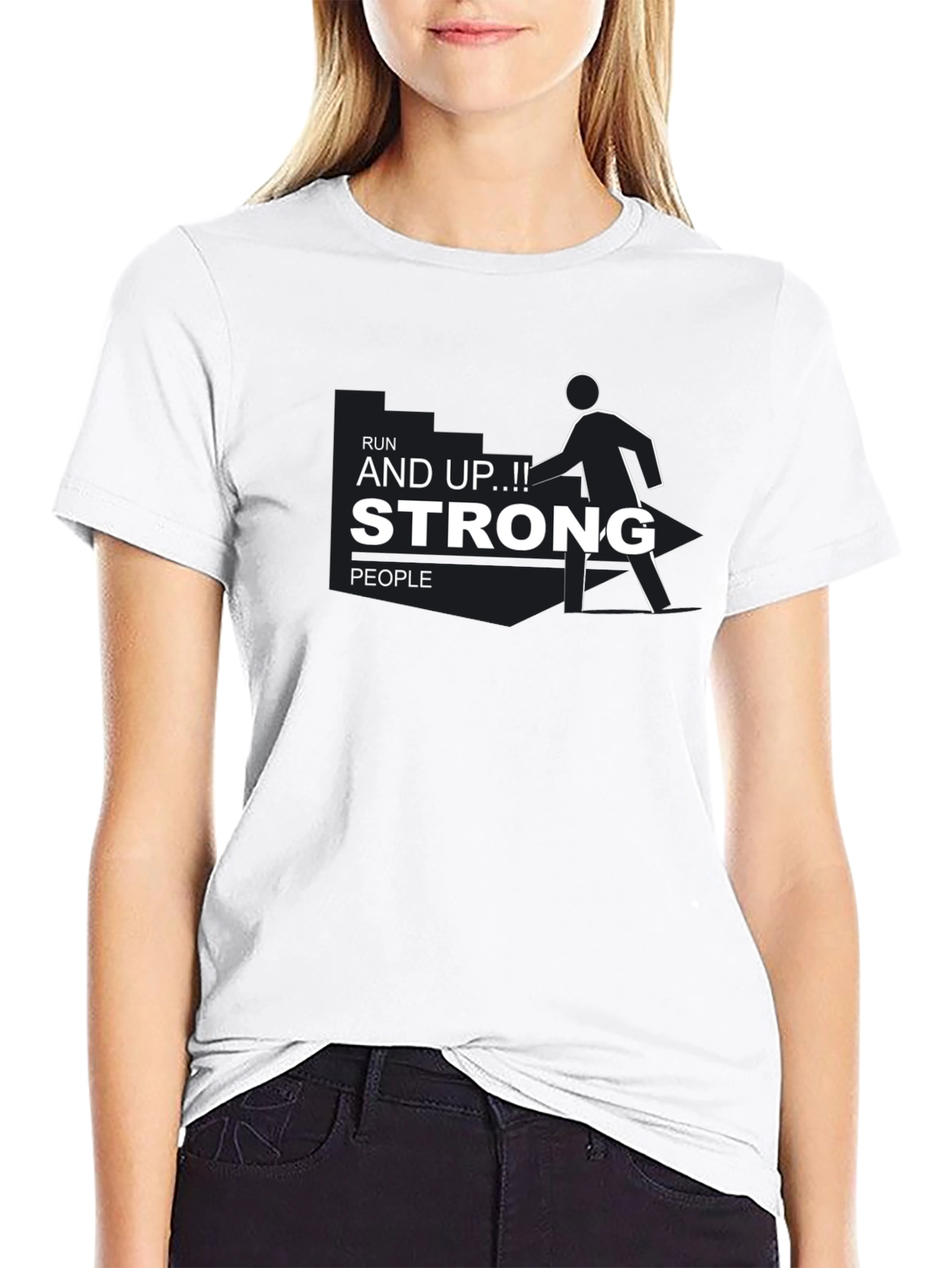 Run Strong Graphic Tee - Black