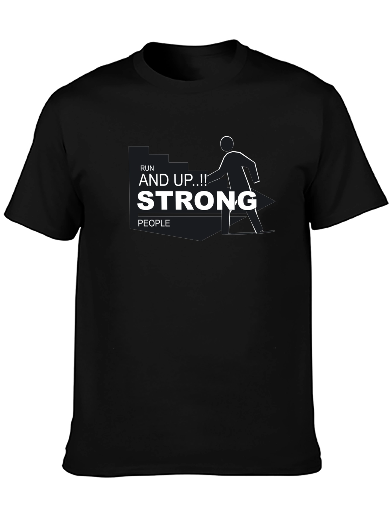 Run Strong Graphic Tee - Black