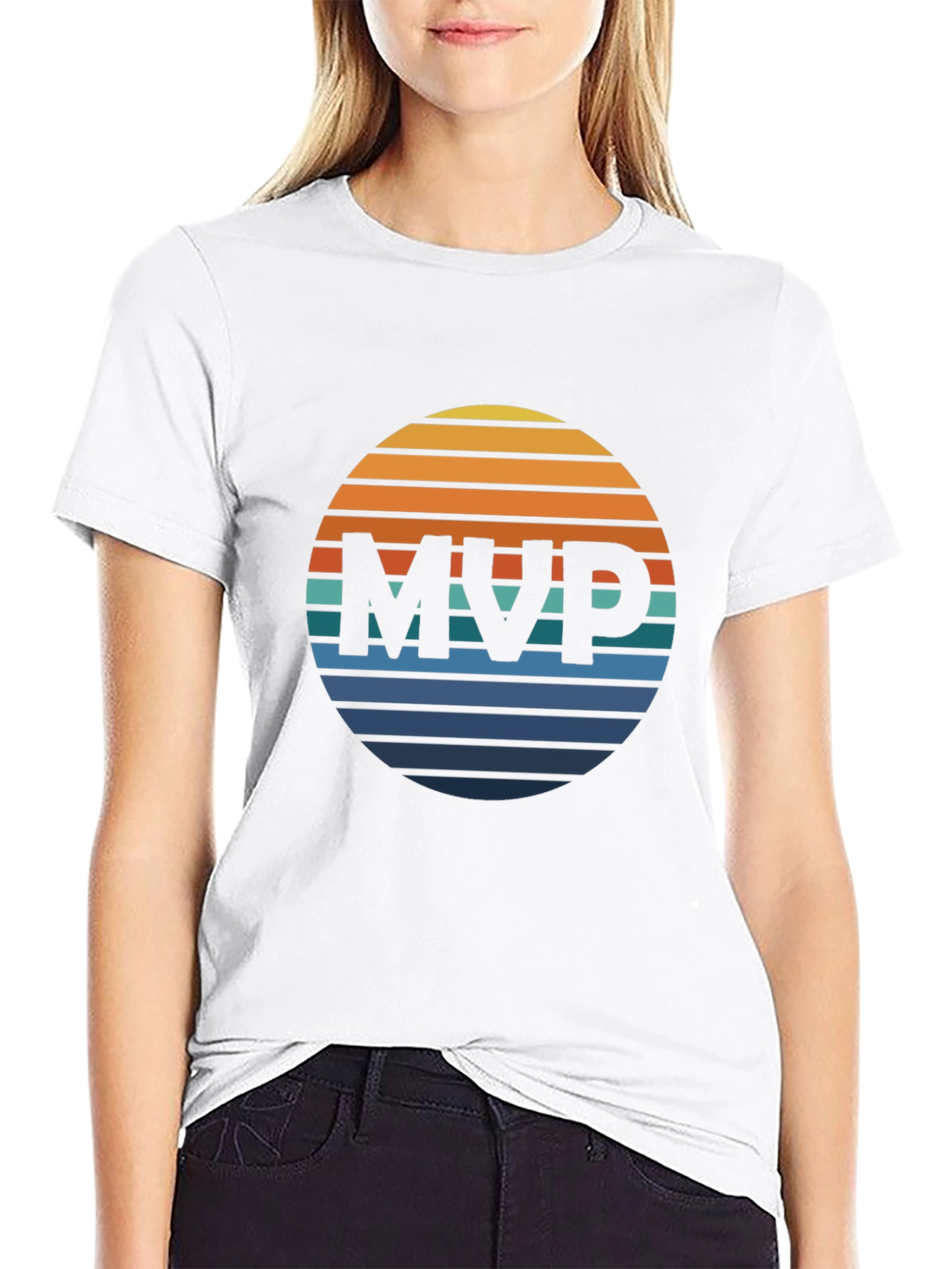 Retro MVP Graphic Tee - Black Cotton T-Shirt